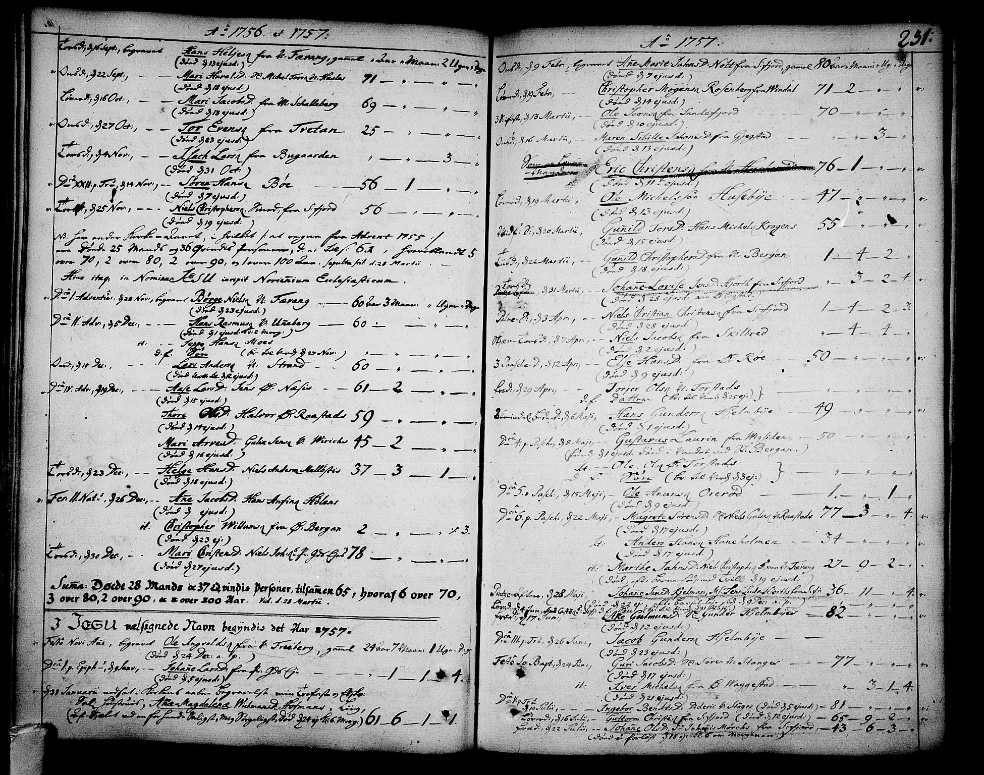 Sandar kirkebøker, SAKO/A-243/F/Fa/L0002: Parish register (official) no. 2, 1733-1788, p. 231