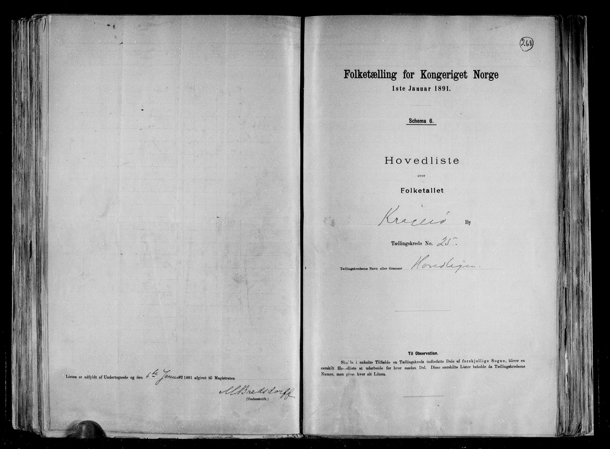 RA, 1891 census for 0801 Kragerø, 1891, p. 53