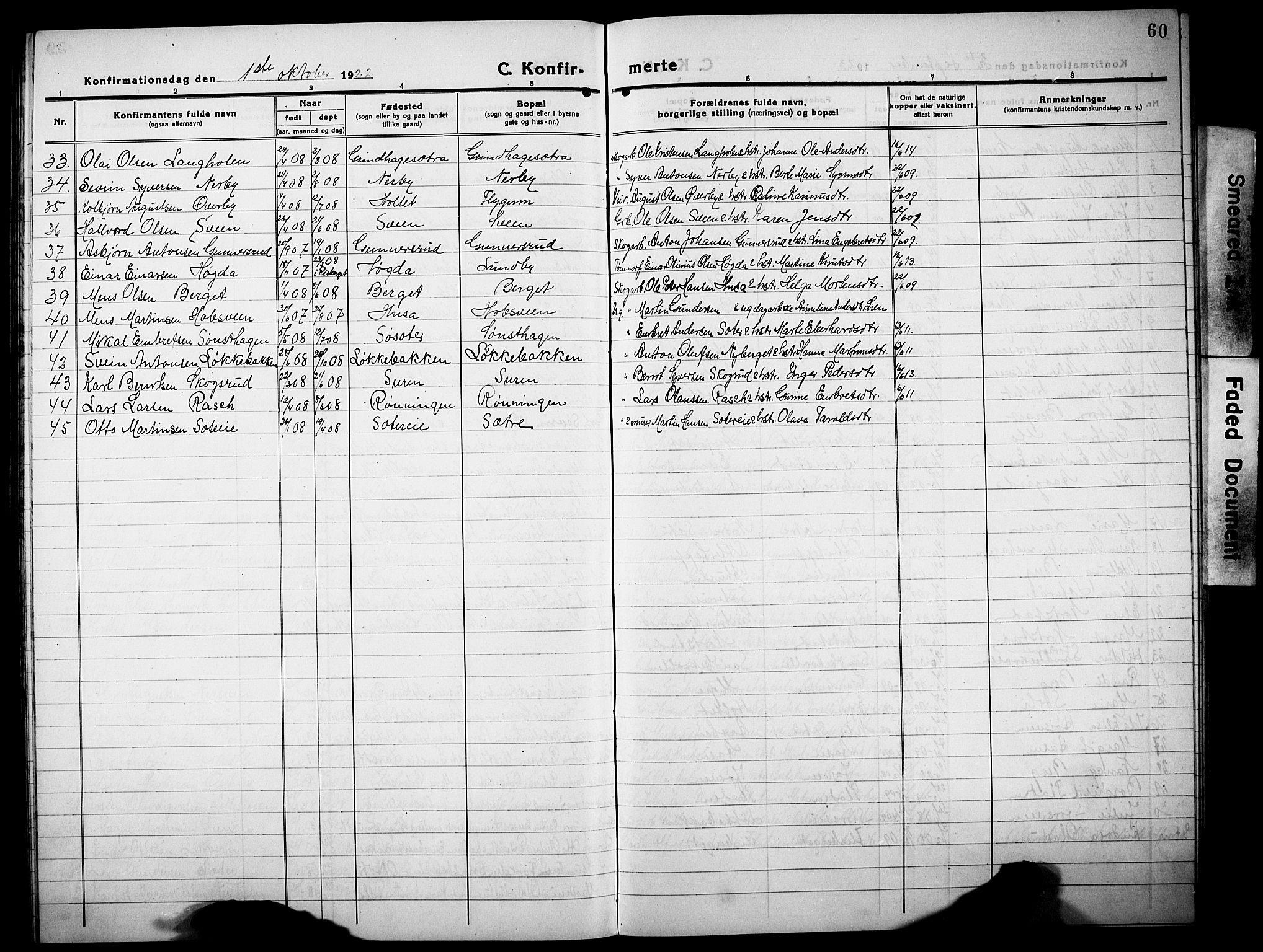 Elverum prestekontor, SAH/PREST-044/H/Ha/Hab/L0013: Parish register (copy) no. 13, 1919-1933, p. 60