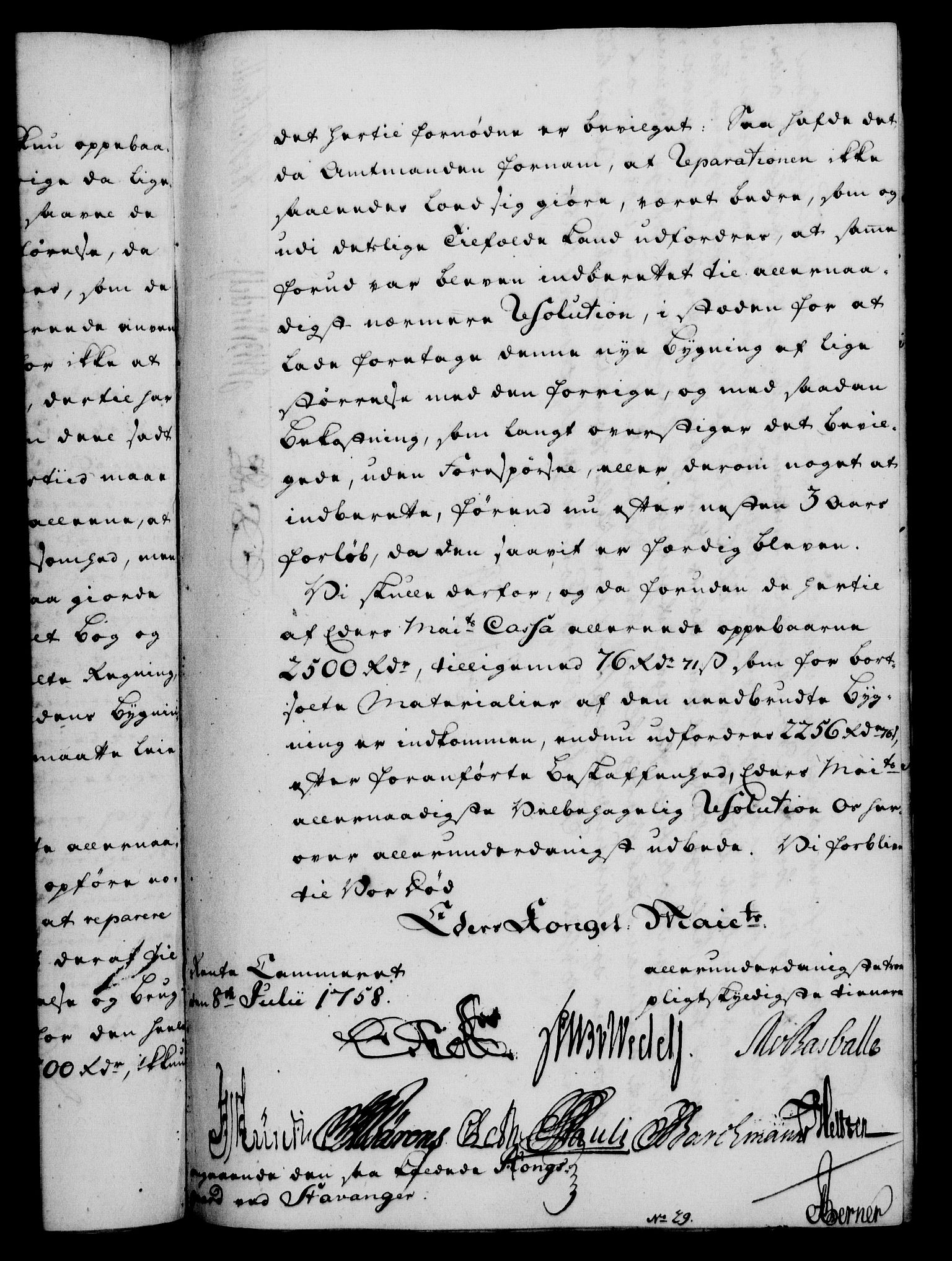 Rentekammeret, Kammerkanselliet, AV/RA-EA-3111/G/Gf/Gfa/L0040: Norsk relasjons- og resolusjonsprotokoll (merket RK 52.40), 1758, p. 612