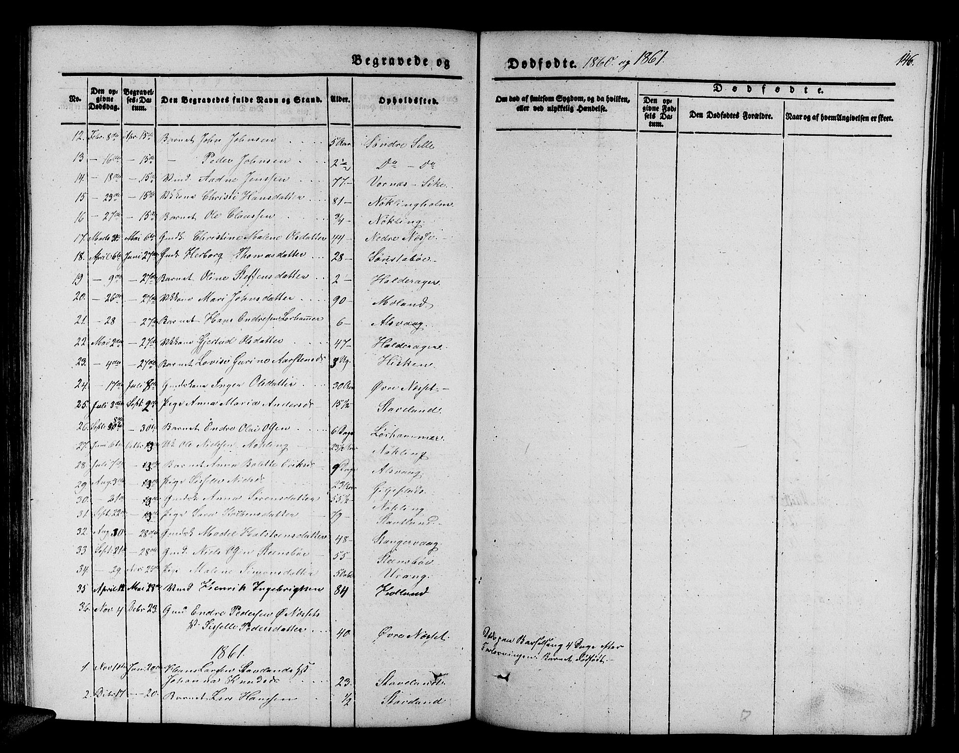 Finnås sokneprestembete, SAB/A-99925/H/Ha/Hab/Habb/L0001: Parish register (copy) no. B 1, 1851-1870, p. 146