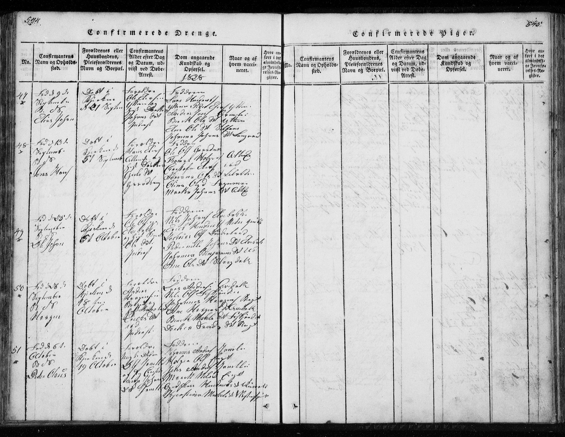 Ministerialprotokoller, klokkerbøker og fødselsregistre - Nordland, SAT/A-1459/827/L0412: Parish register (copy) no. 827C01, 1820-1841, p. 544-545