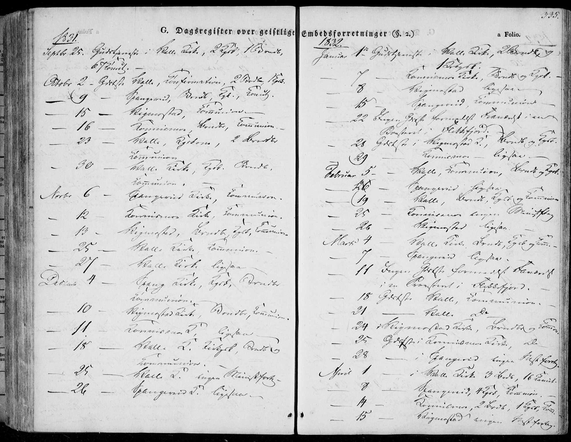 Sør-Audnedal sokneprestkontor, AV/SAK-1111-0039/F/Fa/Fab/L0006: Parish register (official) no. A 6, 1829-1855, p. 335