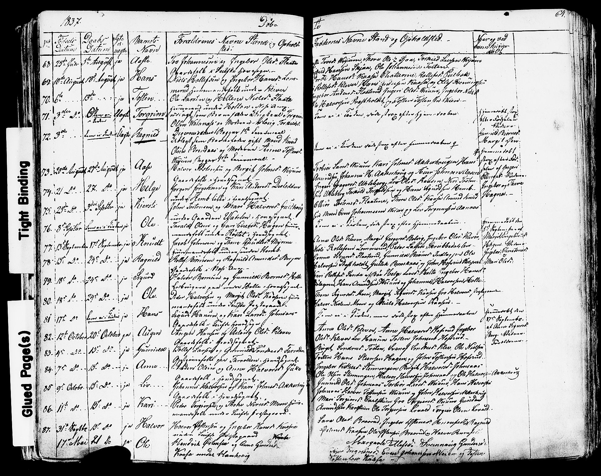 Sauherad kirkebøker, AV/SAKO-A-298/F/Fa/L0006: Parish register (official) no. I 6, 1827-1850, p. 64