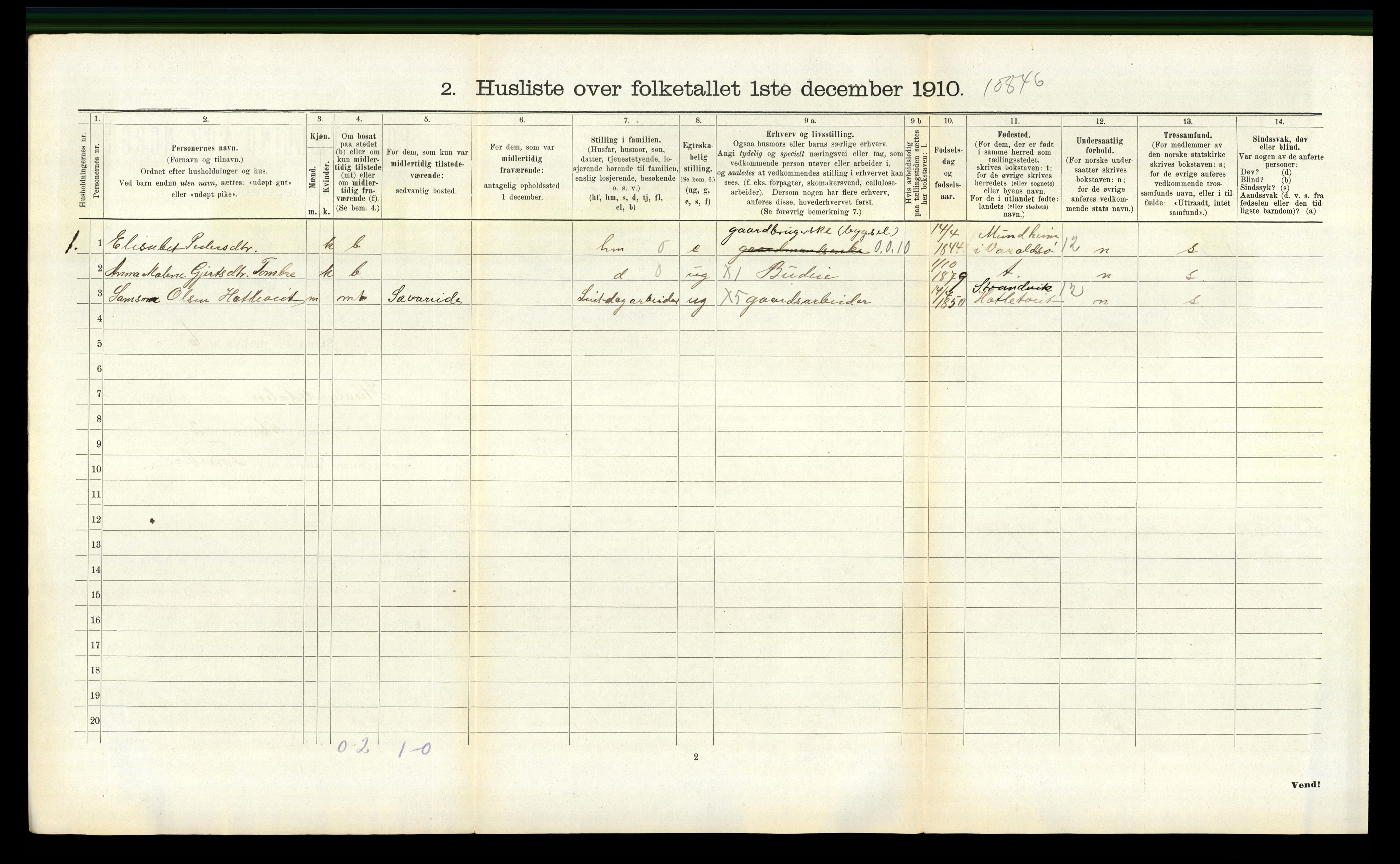 RA, 1910 census for Hålandsdal, 1910, p. 111