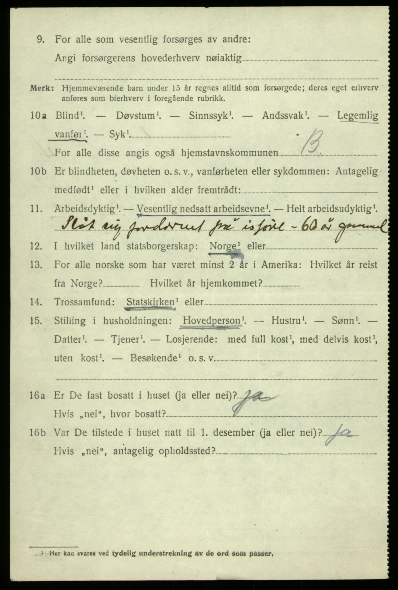 SAB, 1920 census for Bruvik, 1920, p. 2631