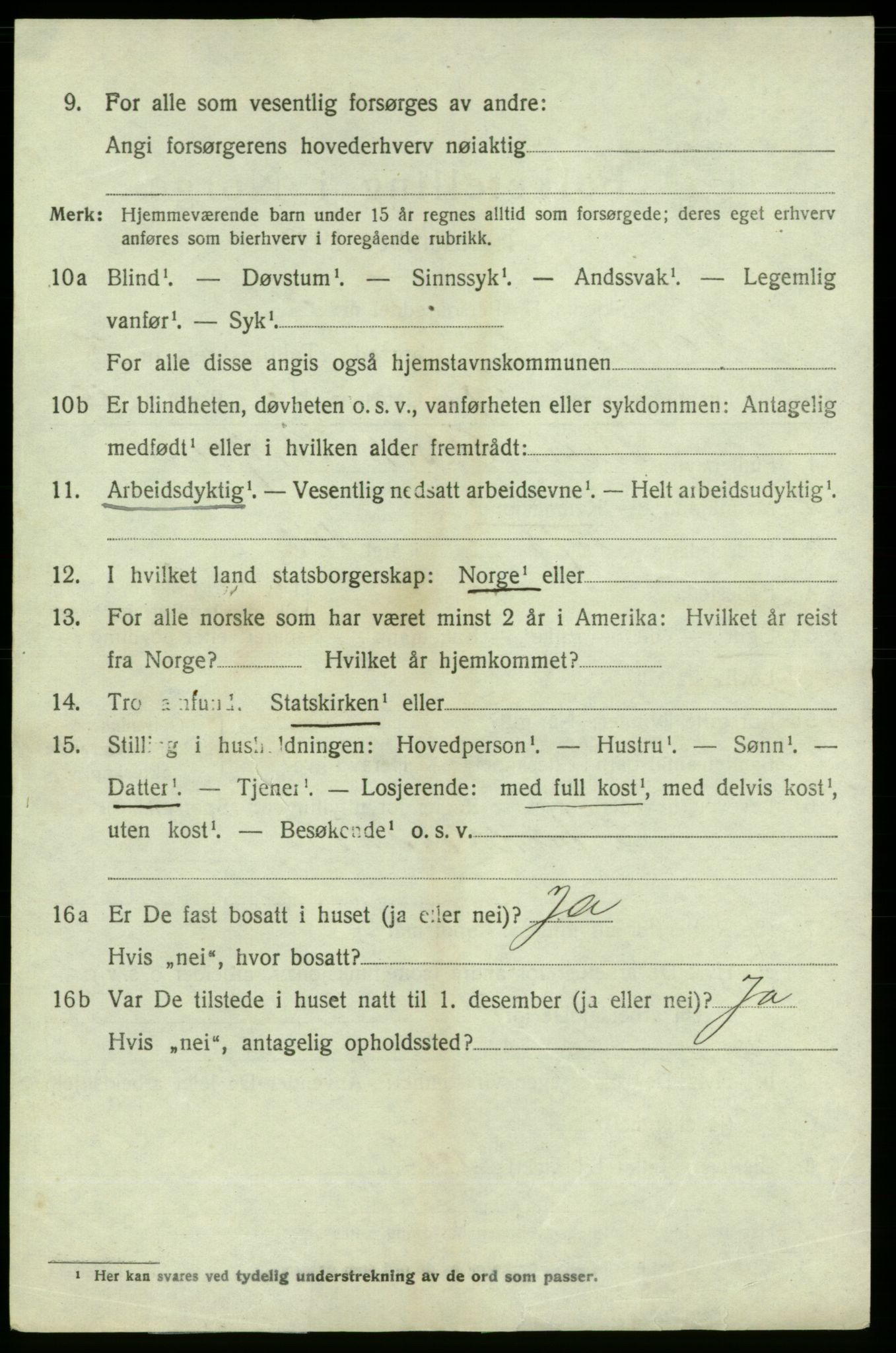 SAB, 1920 census for Jondal, 1920, p. 4235