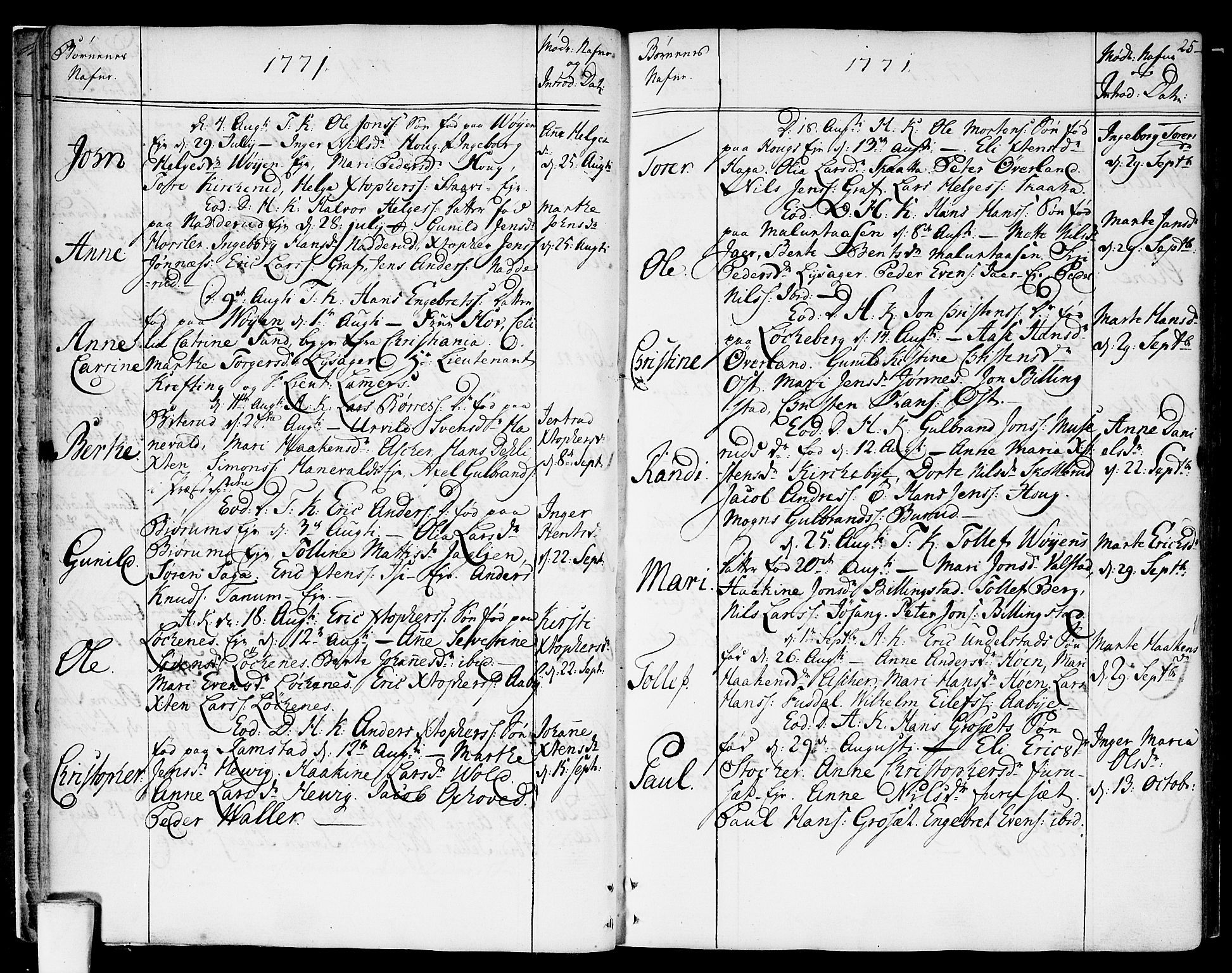 Asker prestekontor Kirkebøker, AV/SAO-A-10256a/F/Fa/L0003: Parish register (official) no. I 3, 1767-1807, p. 25