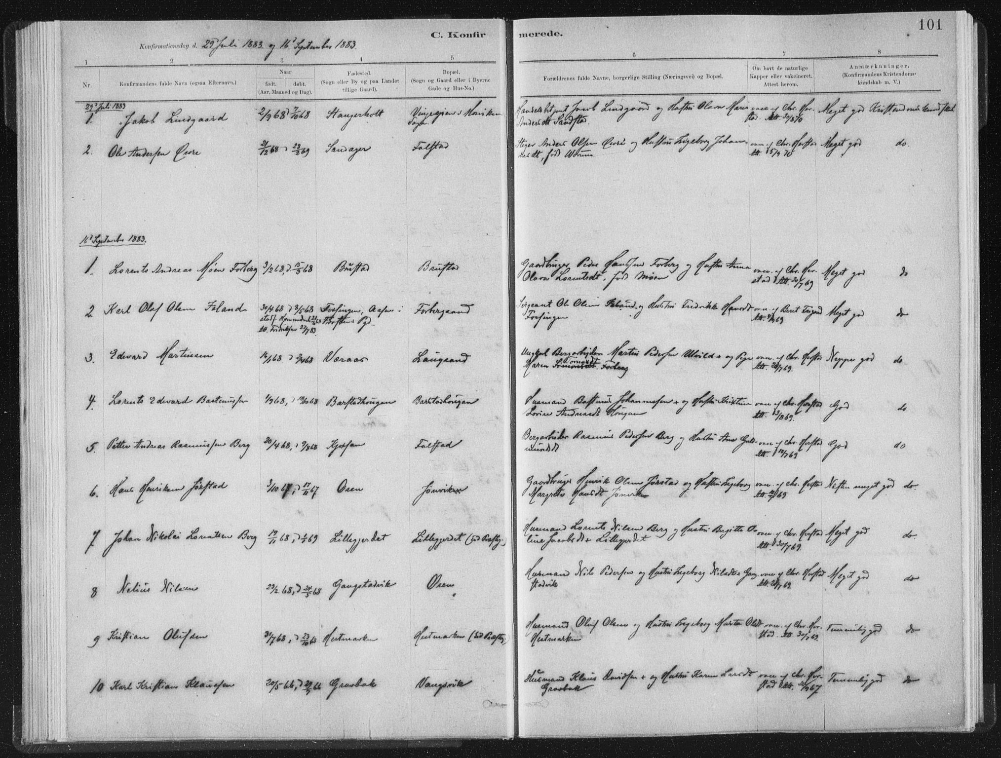 Ministerialprotokoller, klokkerbøker og fødselsregistre - Nord-Trøndelag, SAT/A-1458/722/L0220: Parish register (official) no. 722A07, 1881-1908, p. 101