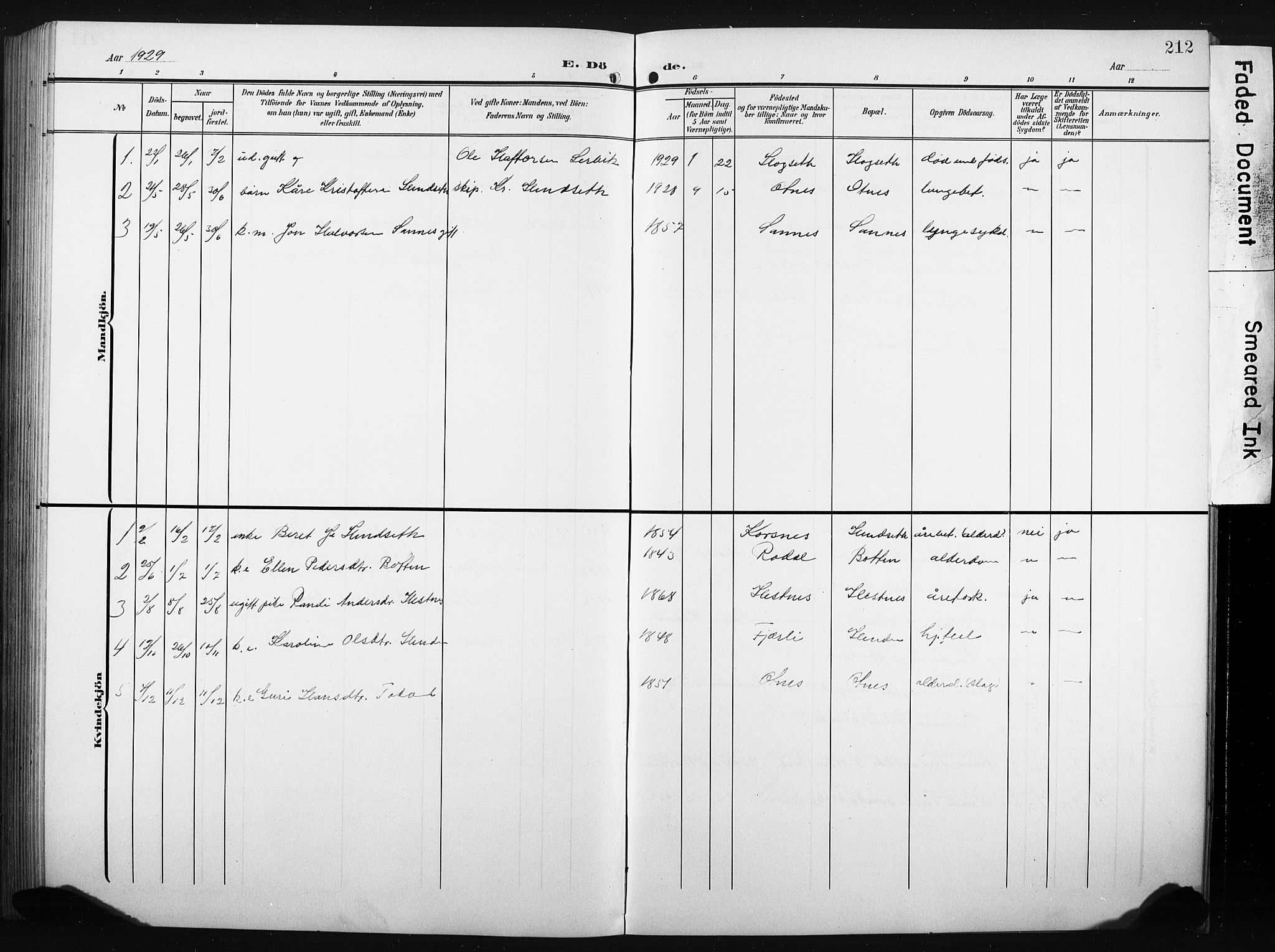 Ministerialprotokoller, klokkerbøker og fødselsregistre - Møre og Romsdal, AV/SAT-A-1454/580/L0927: Parish register (copy) no. 580C02, 1904-1932, p. 212