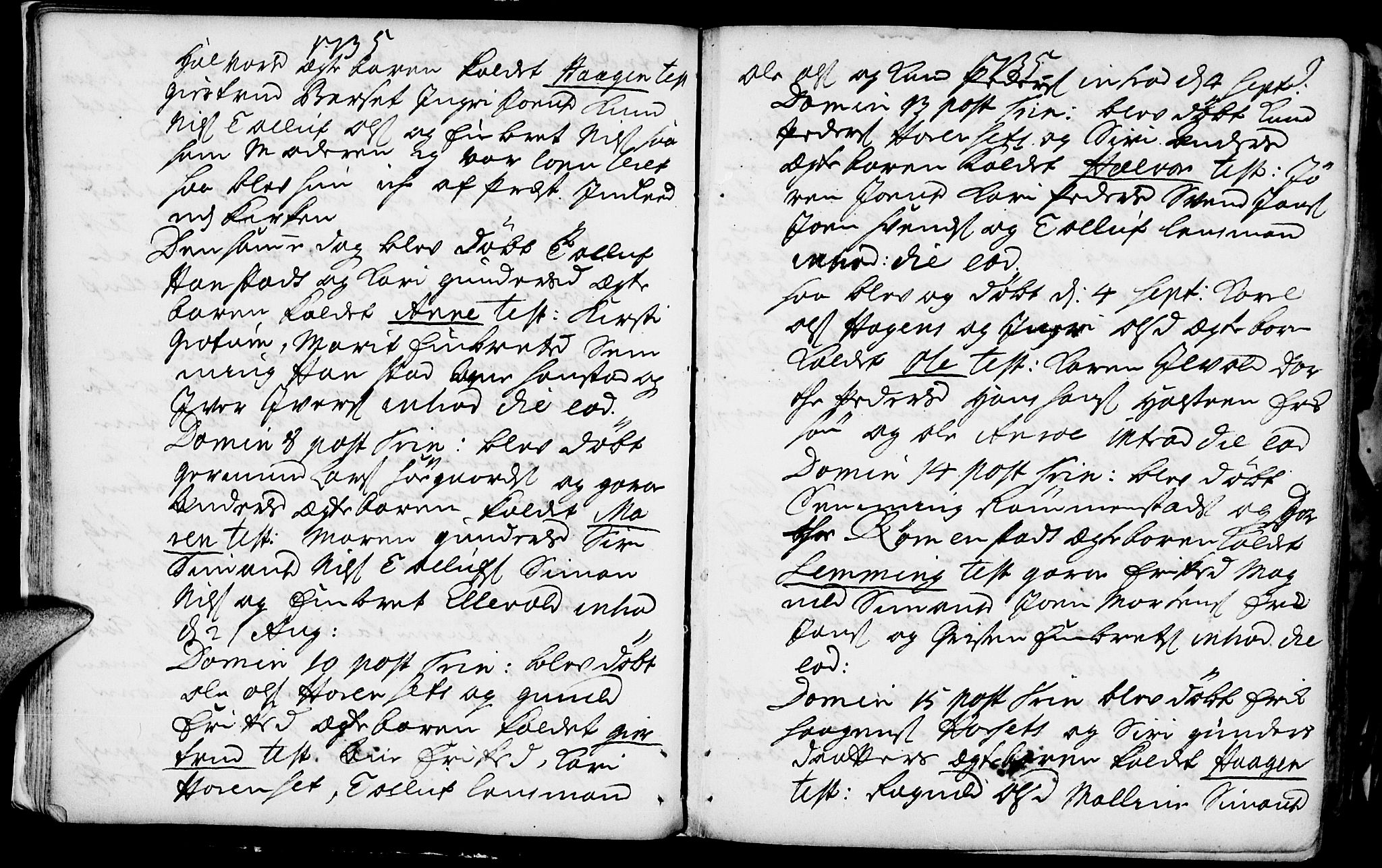 Rendalen prestekontor, SAH/PREST-054/H/Ha/Haa/L0001: Parish register (official) no. 1, 1733-1787, p. 9