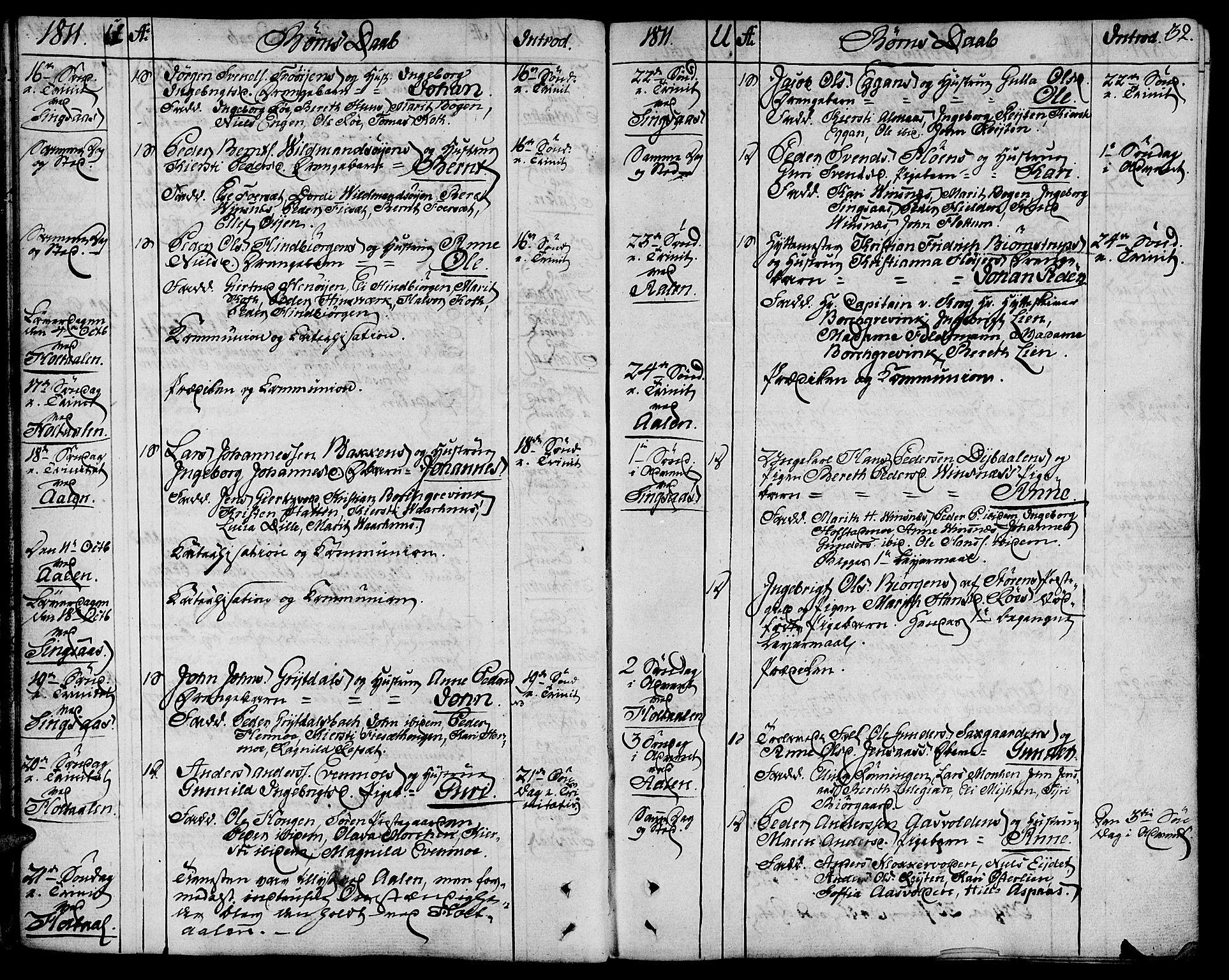 Ministerialprotokoller, klokkerbøker og fødselsregistre - Sør-Trøndelag, SAT/A-1456/685/L0953: Parish register (official) no. 685A02, 1805-1816, p. 32