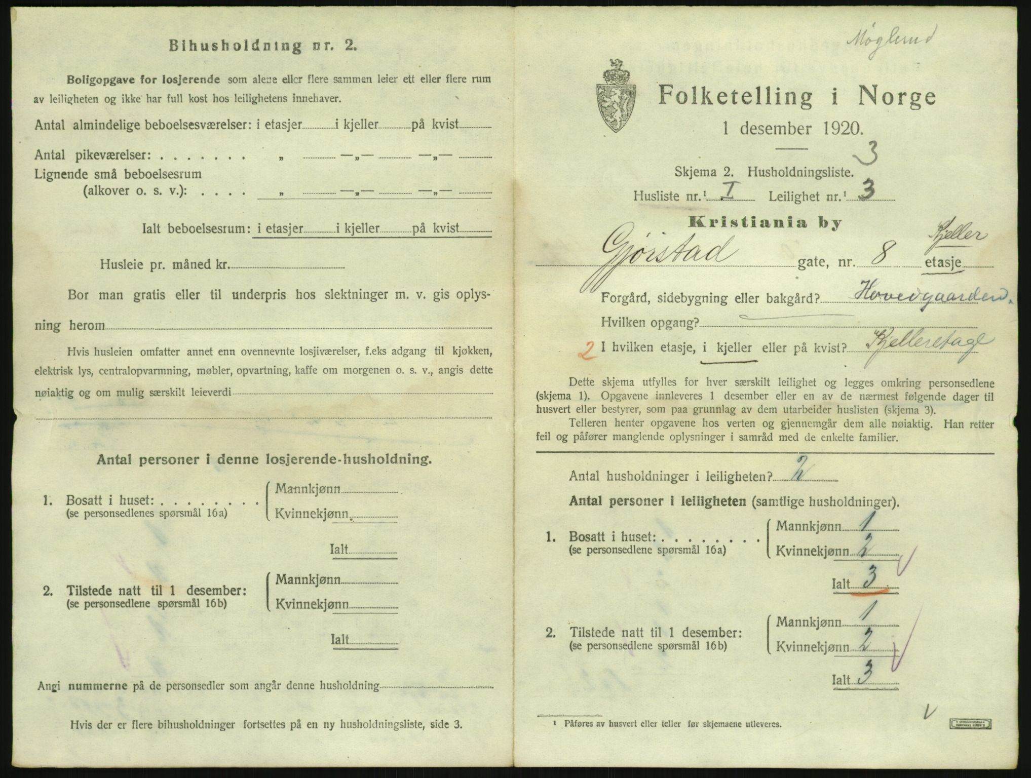 SAO, 1920 census for Kristiania, 1920, p. 29264