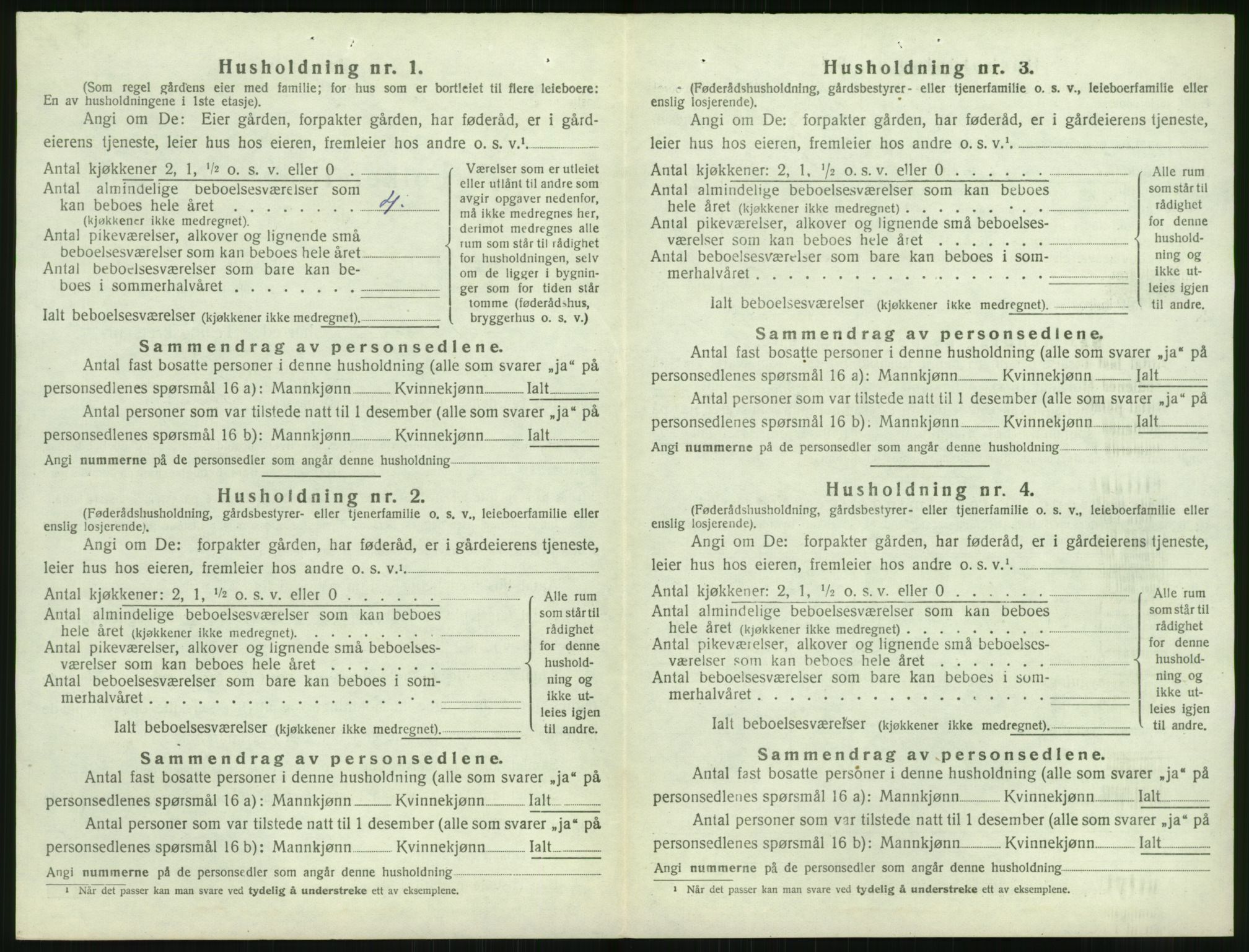 SAK, 1920 census for Dypvåg, 1920, p. 914