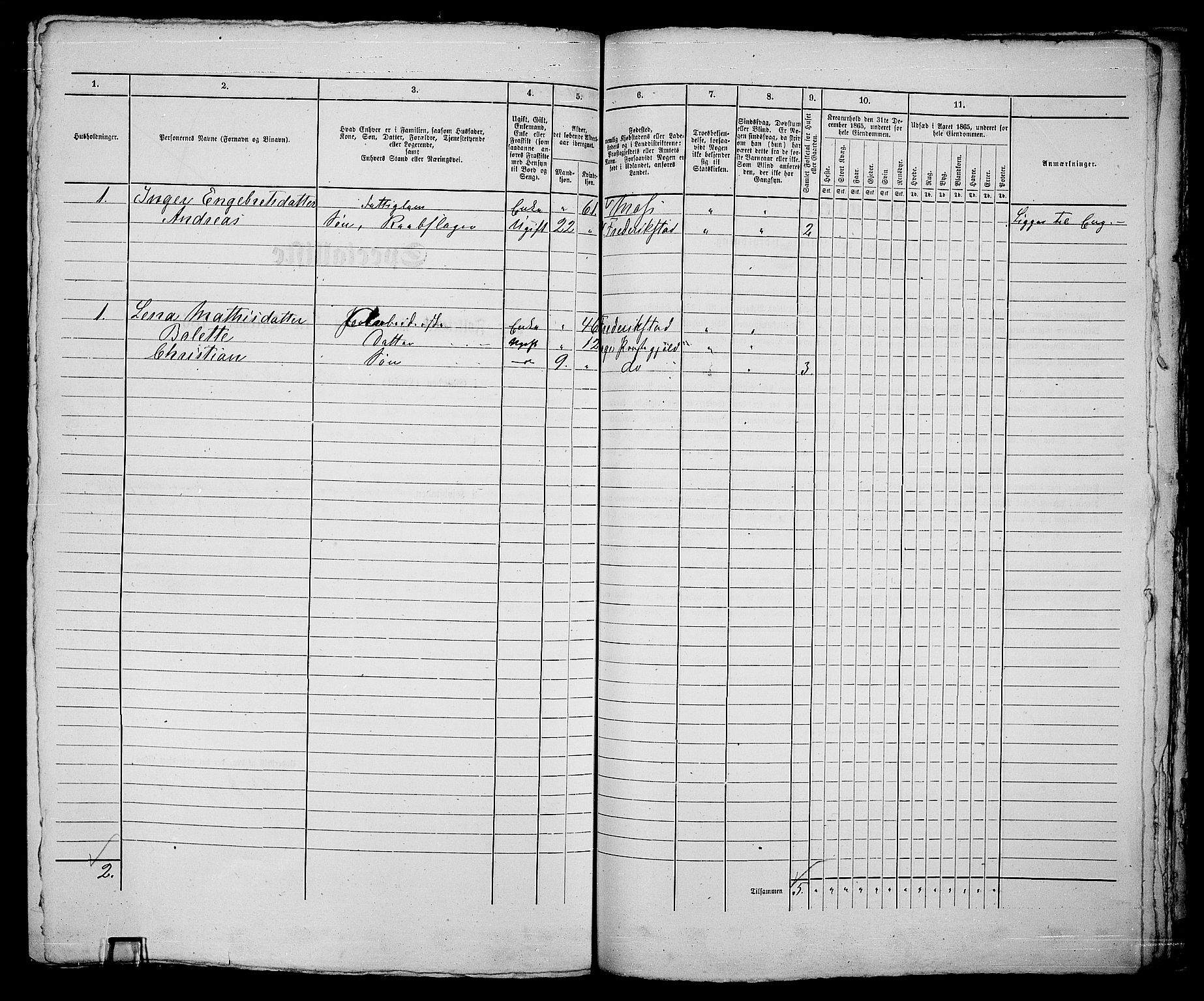 RA, 1865 census for Fredrikstad/Fredrikstad, 1865, p. 743