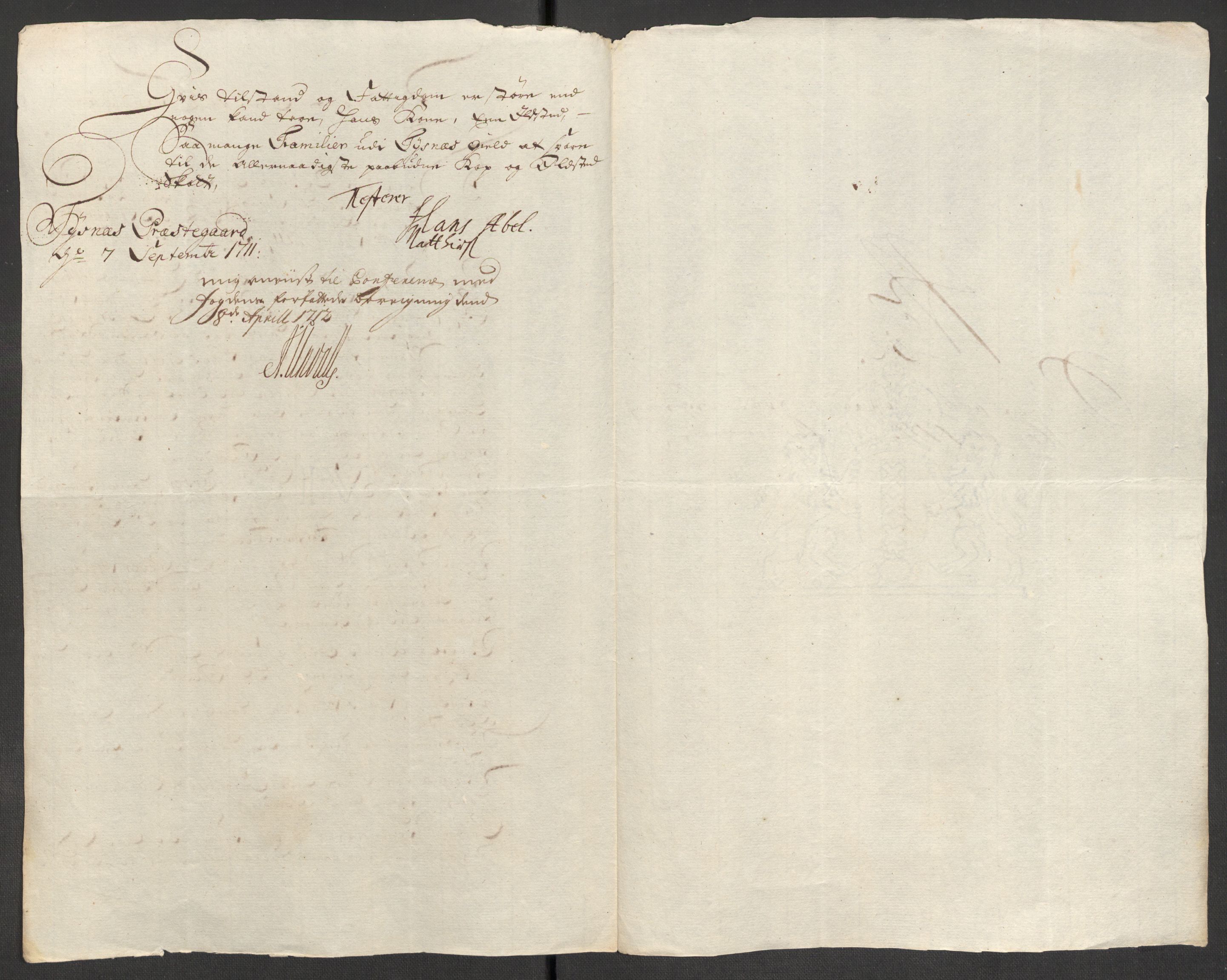 Rentekammeret inntil 1814, Reviderte regnskaper, Fogderegnskap, AV/RA-EA-4092/R48/L2987: Fogderegnskap Sunnhordland og Hardanger, 1711, p. 193