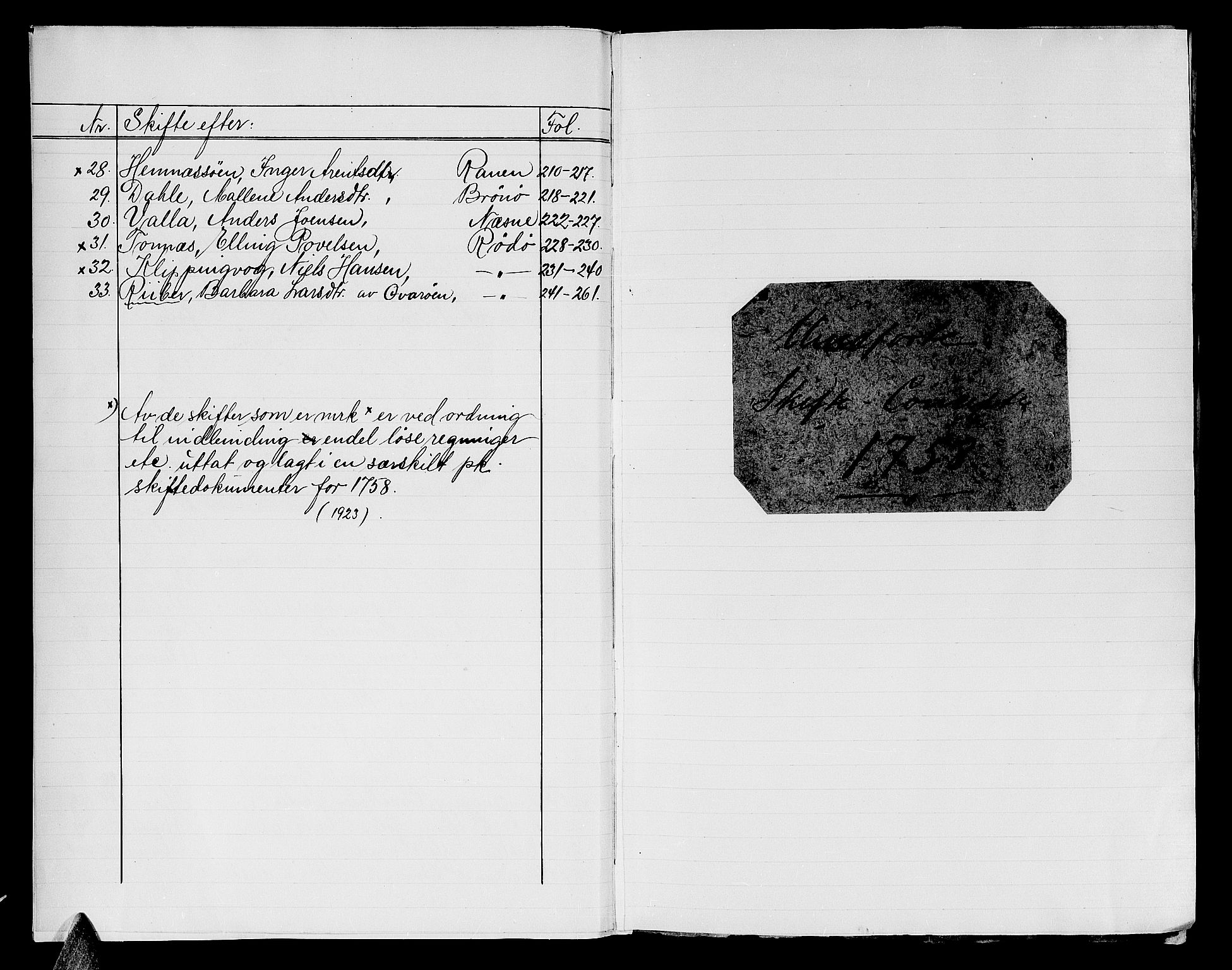 Helgeland sorenskriveri, AV/SAT-A-0004/3/3A/L0041: Konseptprotokoll 26, 1758