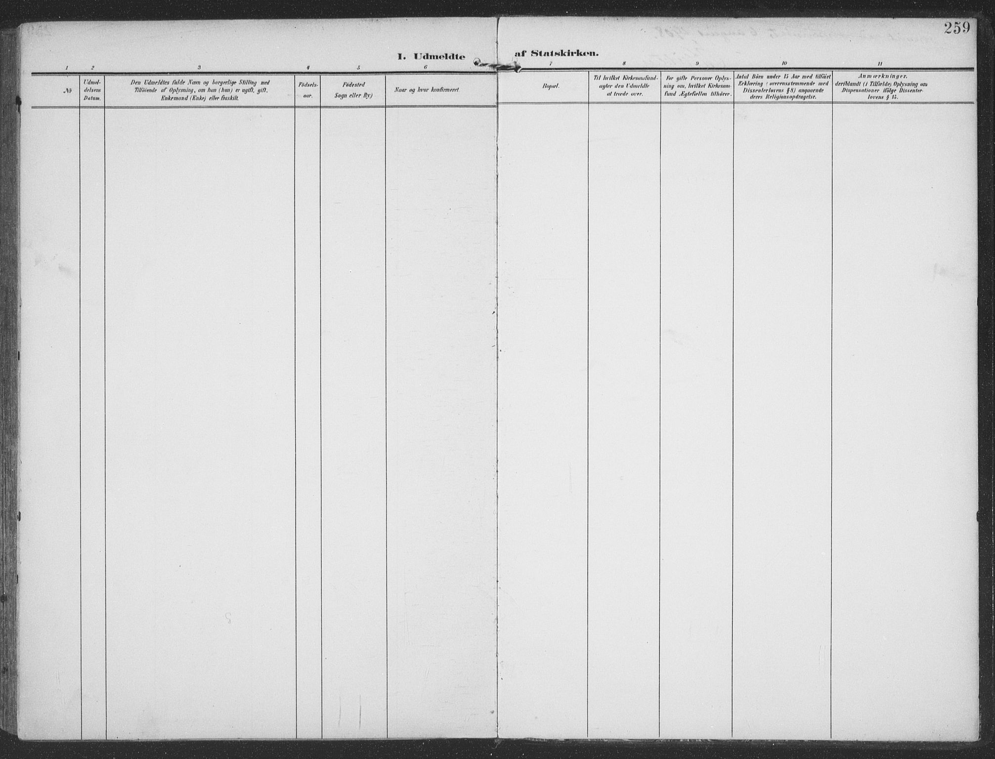 Ministerialprotokoller, klokkerbøker og fødselsregistre - Møre og Romsdal, SAT/A-1454/513/L0178: Parish register (official) no. 513A05, 1906-1919, p. 259
