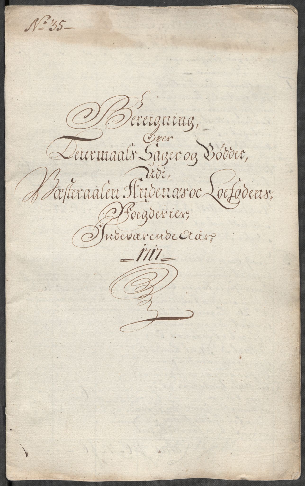 Rentekammeret inntil 1814, Reviderte regnskaper, Fogderegnskap, RA/EA-4092/R67/L4683: Fogderegnskap Vesterålen, Andenes og Lofoten, 1717, p. 203