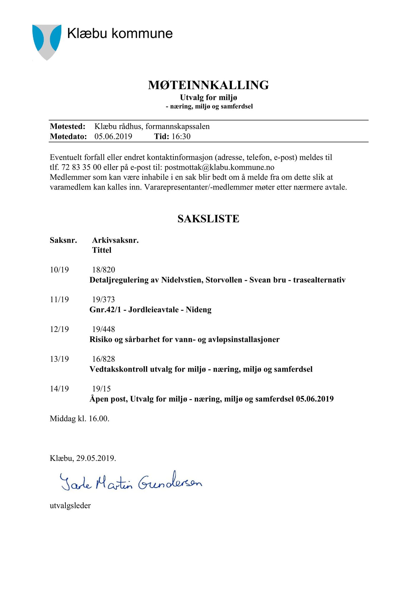 Klæbu Kommune, TRKO/KK/06-UM/L006: Utvalg for miljø - Møtedokumenter 2019, 2019, p. 106