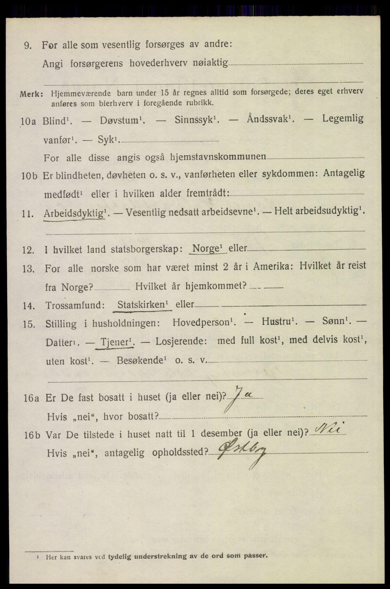 SAH, 1920 census for Trysil, 1920, p. 6548