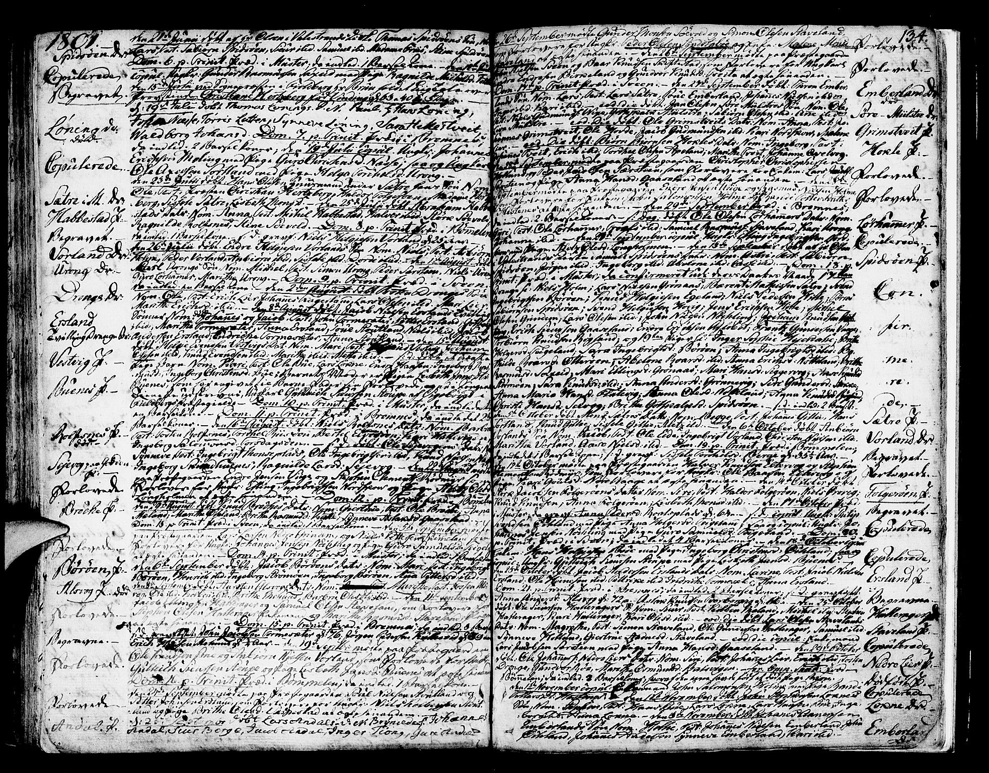 Finnås sokneprestembete, AV/SAB-A-99925/H/Ha/Haa/Haaa/L0003: Parish register (official) no. A 3, 1765-1803, p. 134