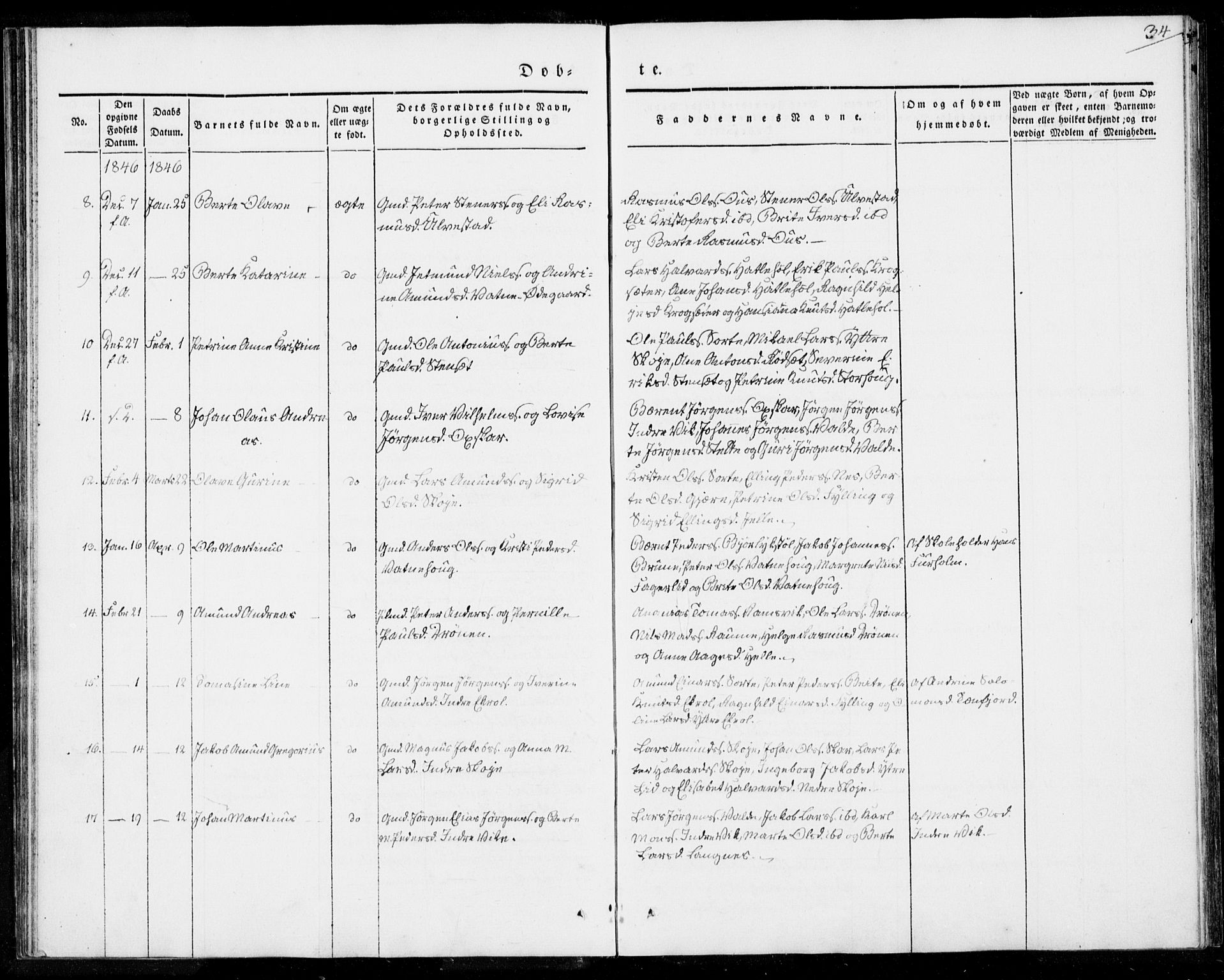 Ministerialprotokoller, klokkerbøker og fødselsregistre - Møre og Romsdal, AV/SAT-A-1454/524/L0352: Parish register (official) no. 524A04, 1838-1847, p. 34