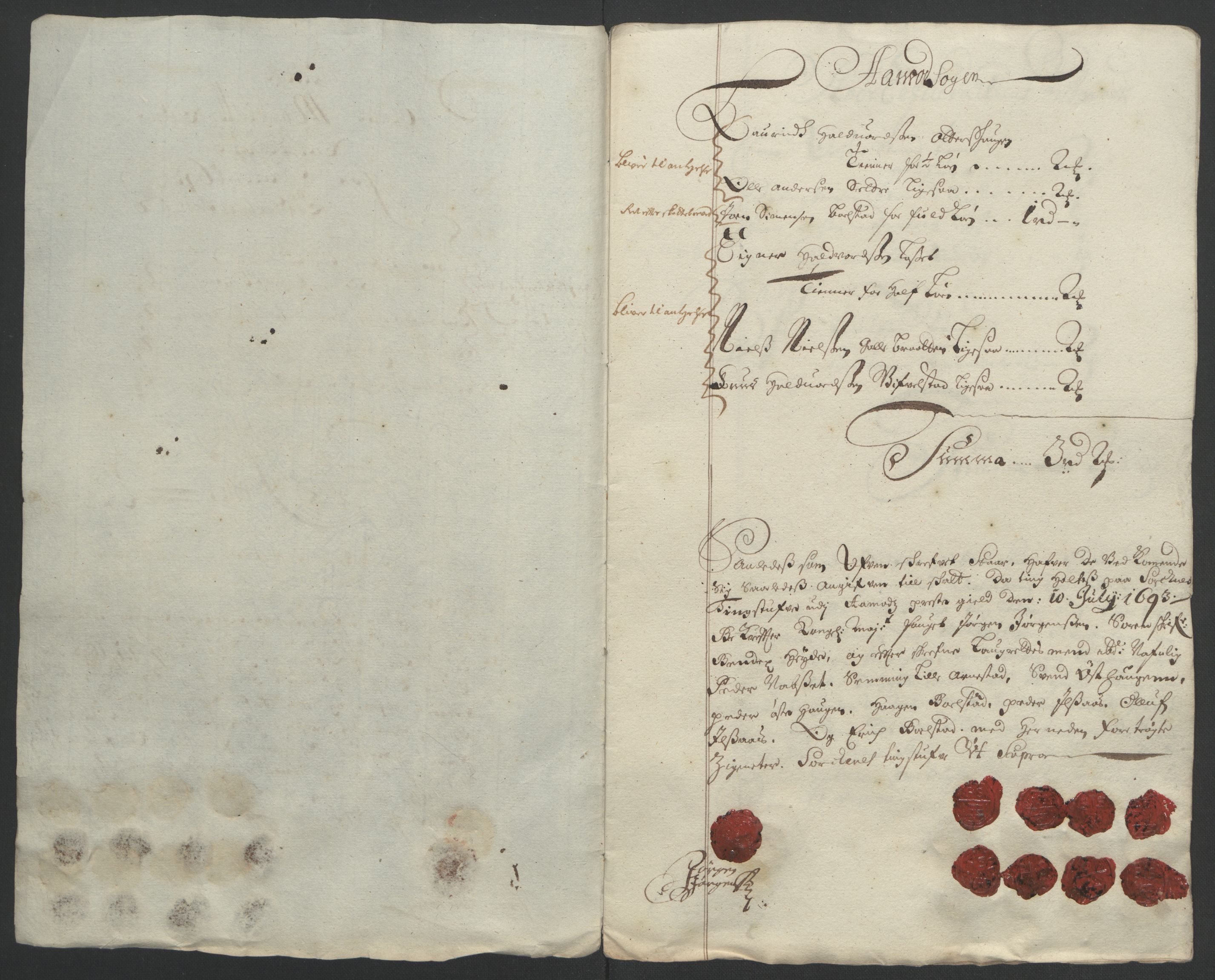 Rentekammeret inntil 1814, Reviderte regnskaper, Fogderegnskap, AV/RA-EA-4092/R13/L0831: Fogderegnskap Solør, Odal og Østerdal, 1693, p. 246