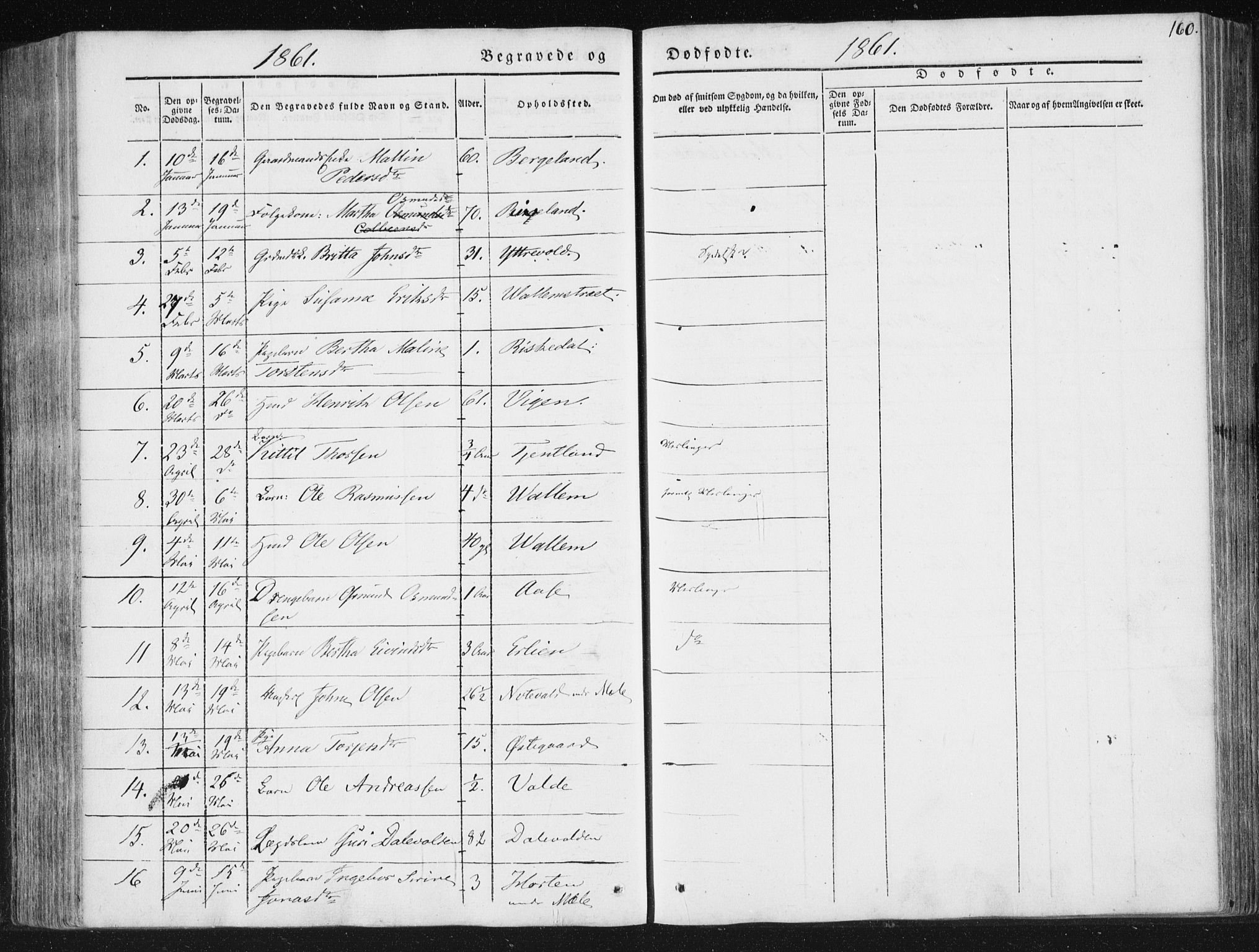 Hjelmeland sokneprestkontor, AV/SAST-A-101843/01/IV/L0008: Parish register (official) no. A 8, 1842-1861, p. 160