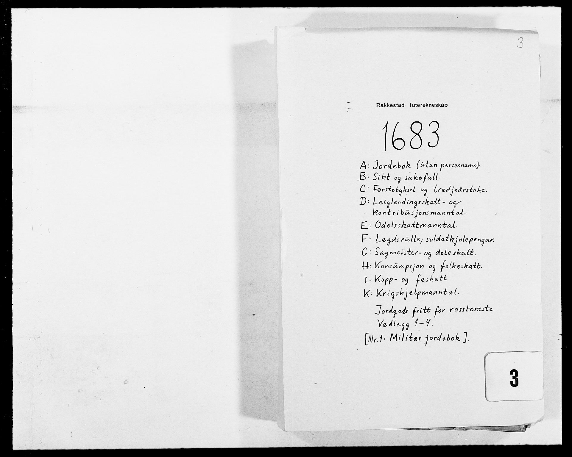 Rentekammeret inntil 1814, Reviderte regnskaper, Fogderegnskap, RA/EA-4092/R05/L0274: Fogderegnskap Rakkestad, 1683-1684, p. 1