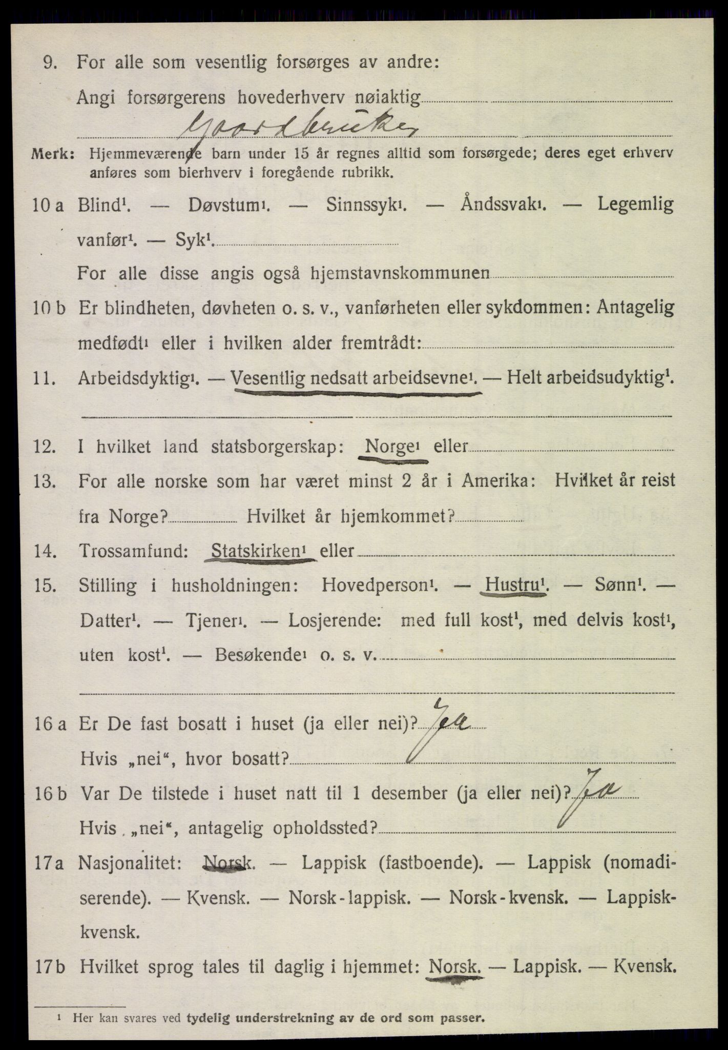 SAT, 1920 census for Sørfold, 1920, p. 1938