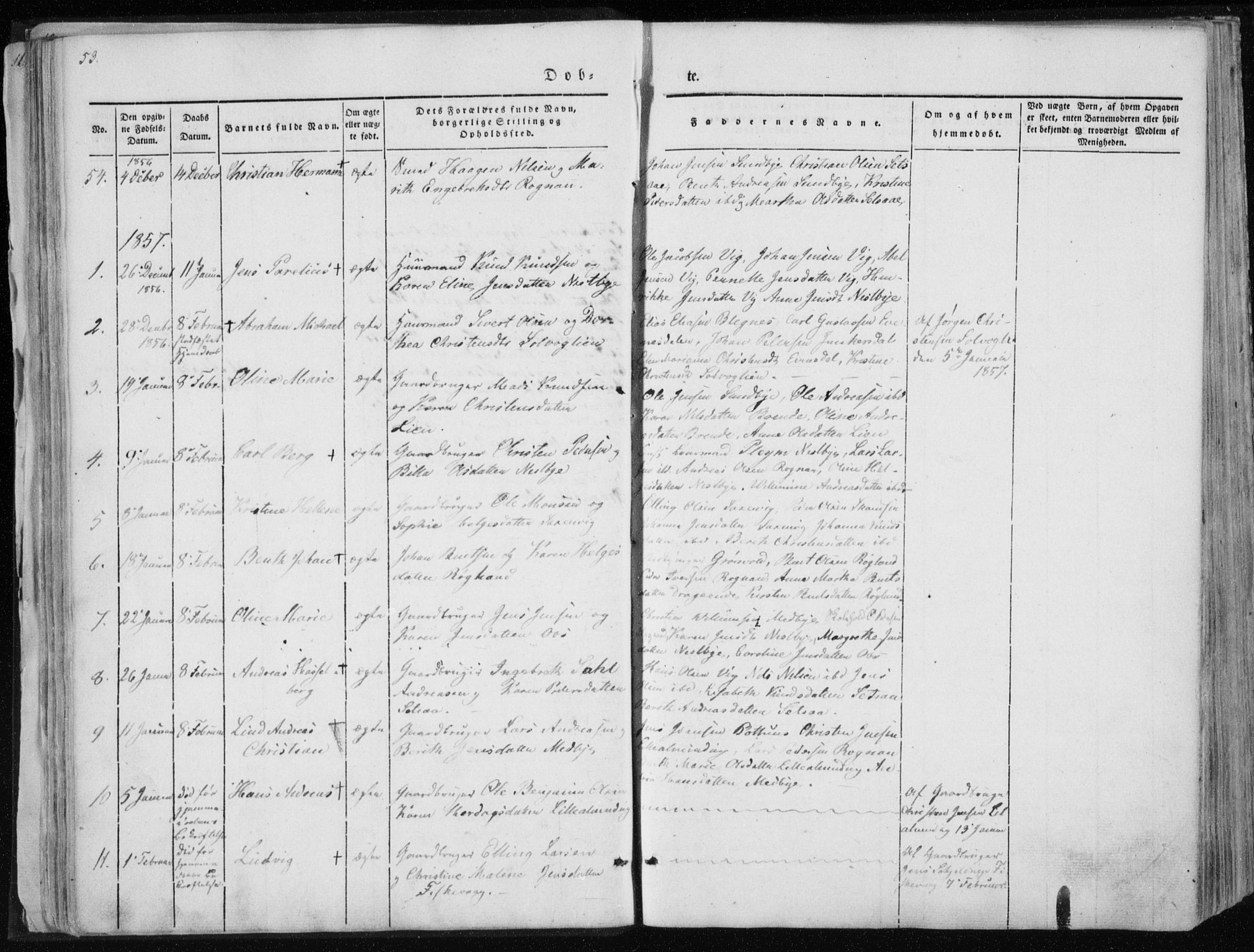 Ministerialprotokoller, klokkerbøker og fødselsregistre - Nordland, SAT/A-1459/847/L0666: Parish register (official) no. 847A06, 1842-1871, p. 53