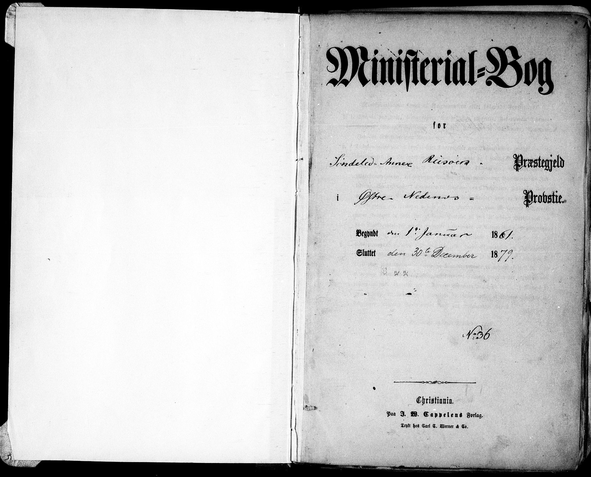 Søndeled sokneprestkontor, AV/SAK-1111-0038/F/Fa/L0003: Parish register (official) no. A 3, 1861-1879, p. 1