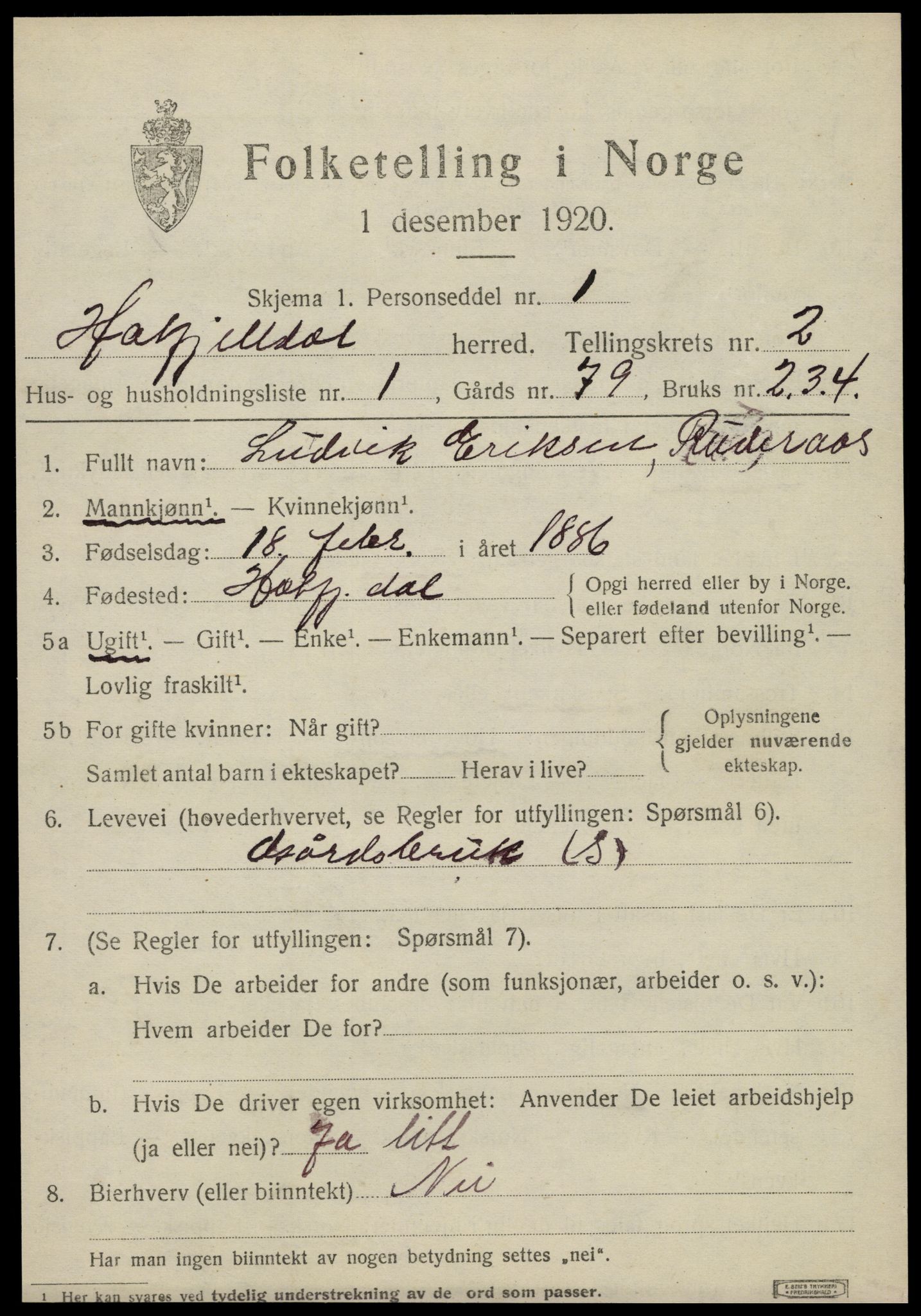 SAT, 1920 census for Hattfjelldal, 1920, p. 546