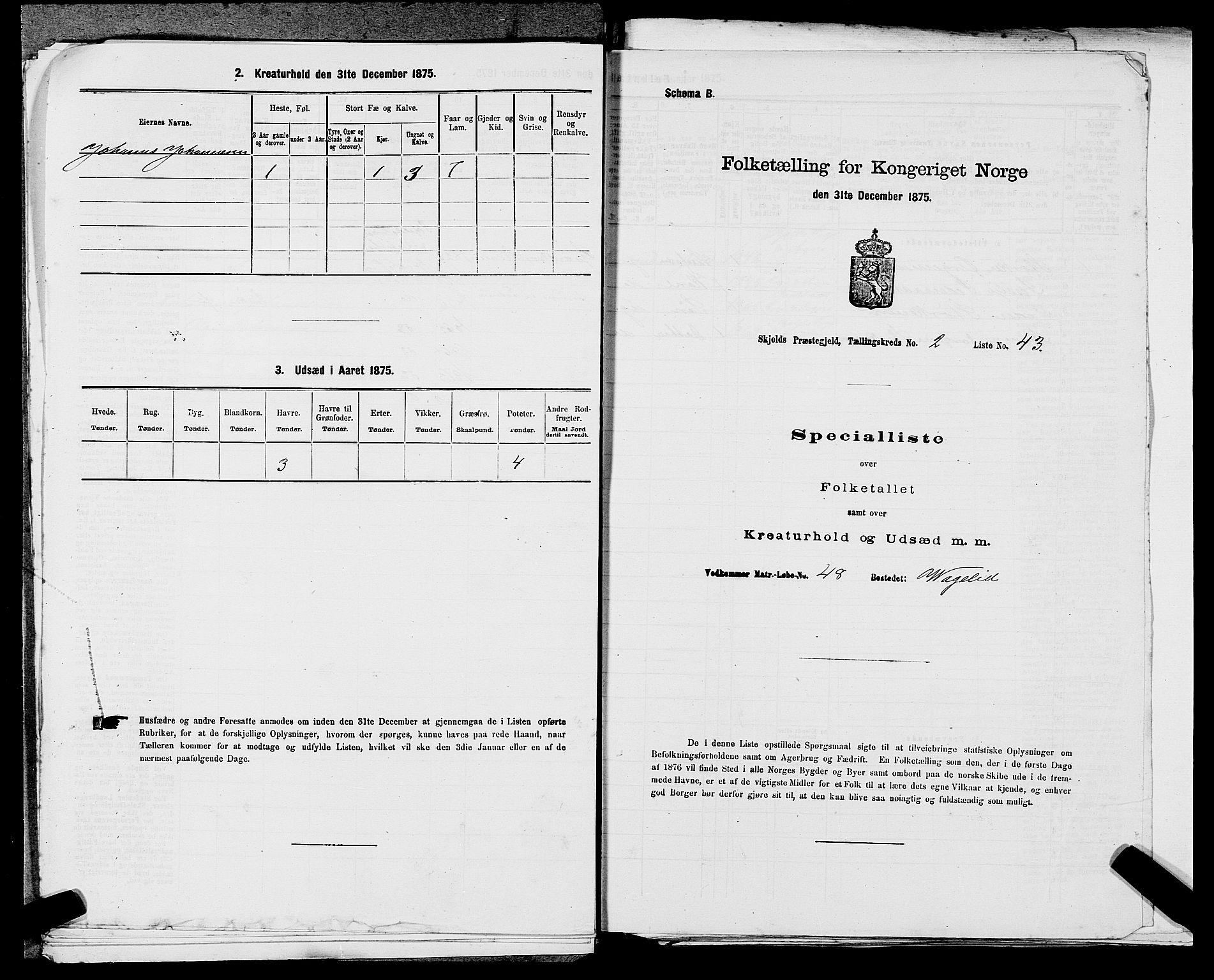 SAST, 1875 census for 1154P Skjold, 1875, p. 214