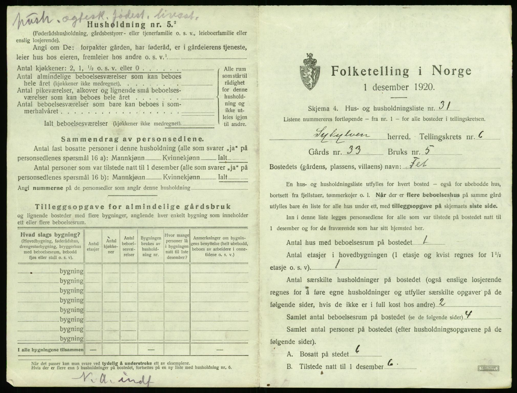 SAT, 1920 census for Sykkylven, 1920, p. 559