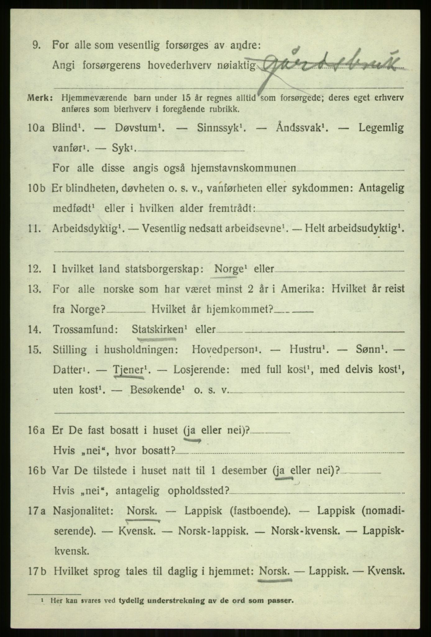 SATØ, 1920 census for Balsfjord, 1920, p. 4483