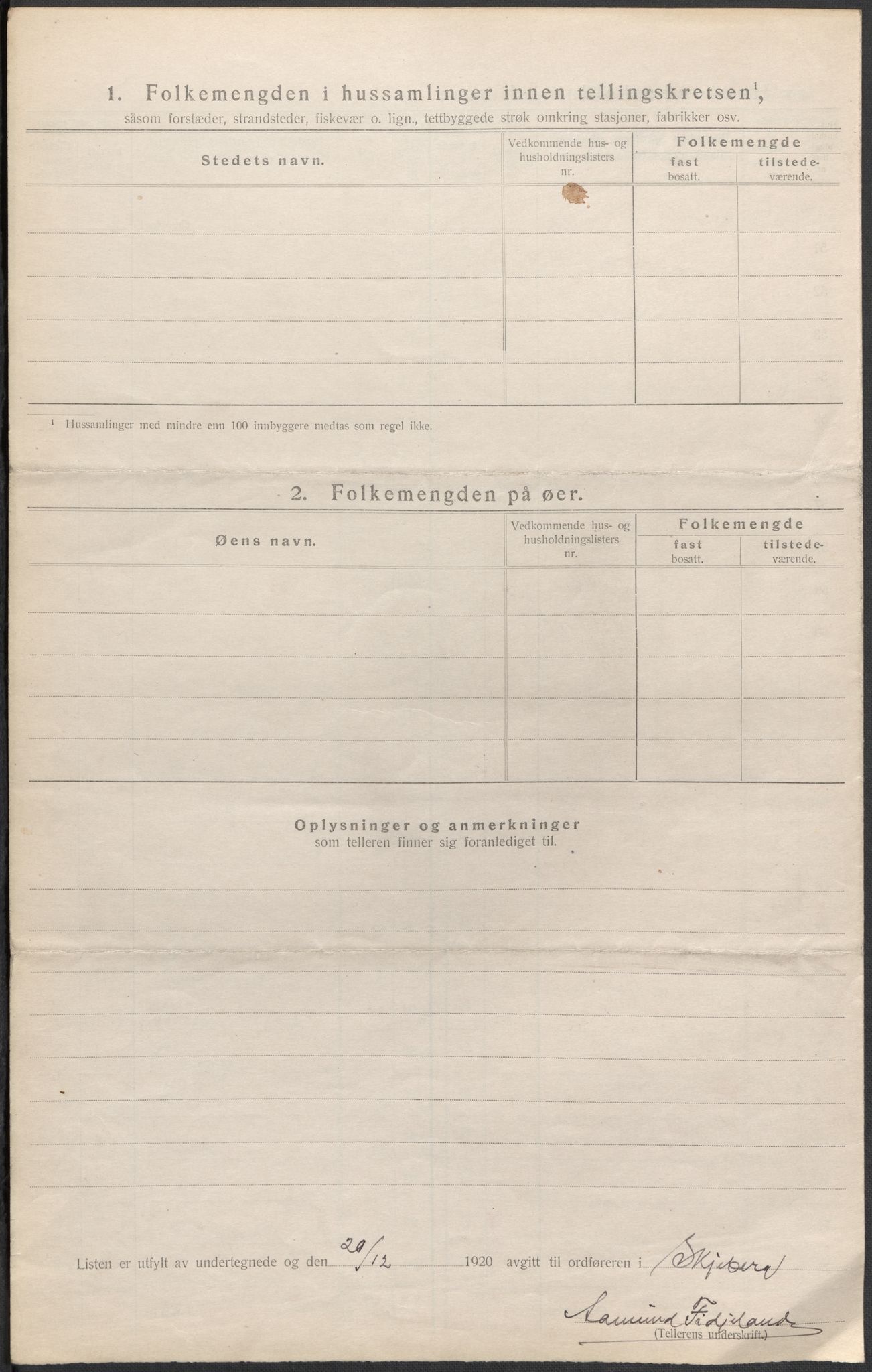 SAO, 1920 census for Skjeberg, 1920, p. 52