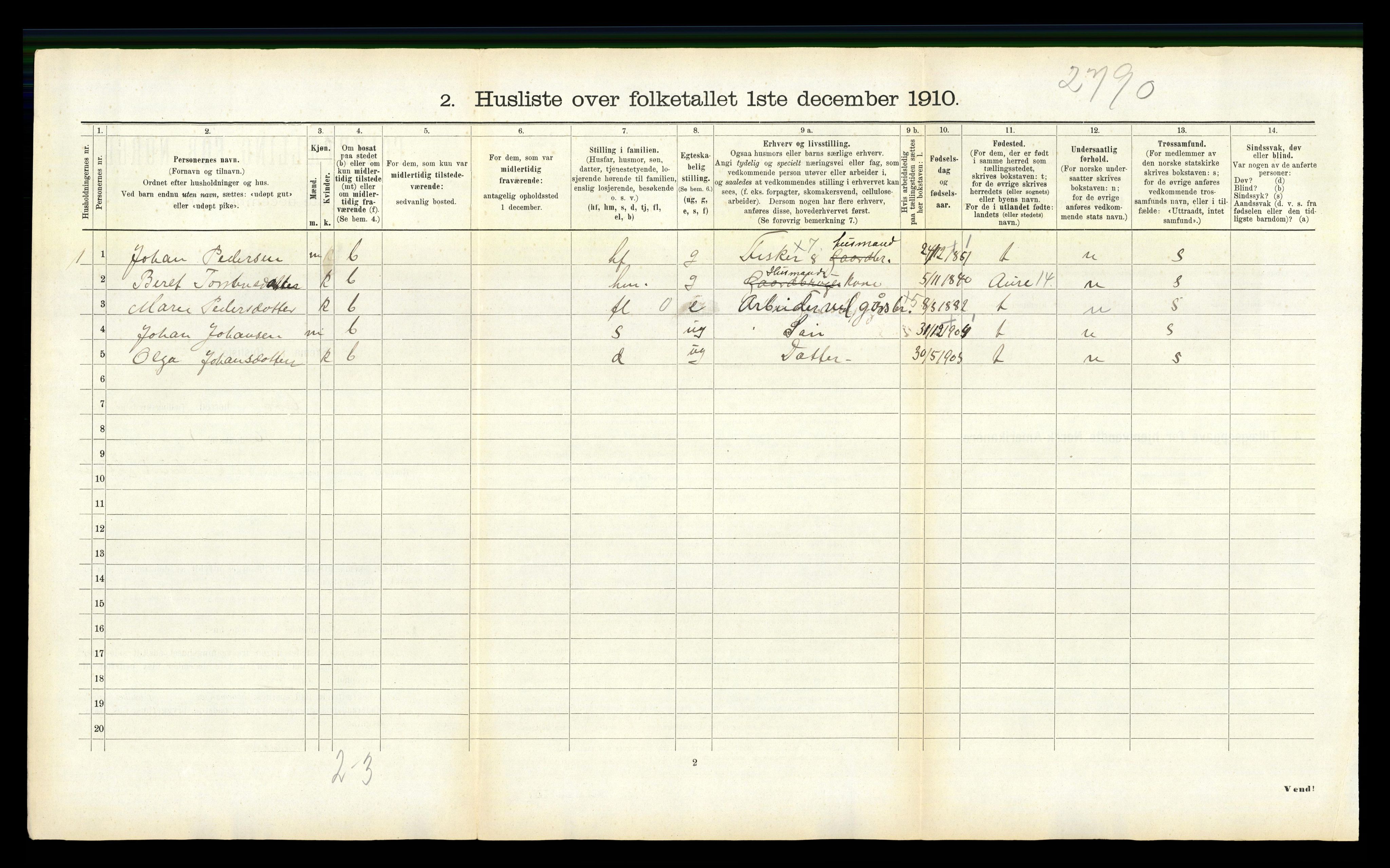 RA, 1910 census for Edøy, 1910, p. 1043