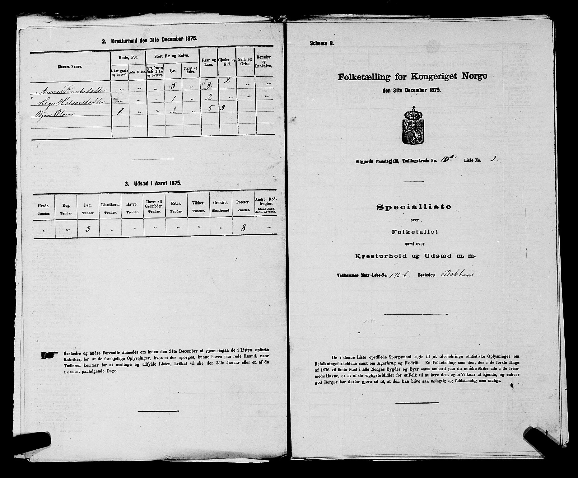 SAKO, 1875 census for 0828P Seljord, 1875, p. 1118