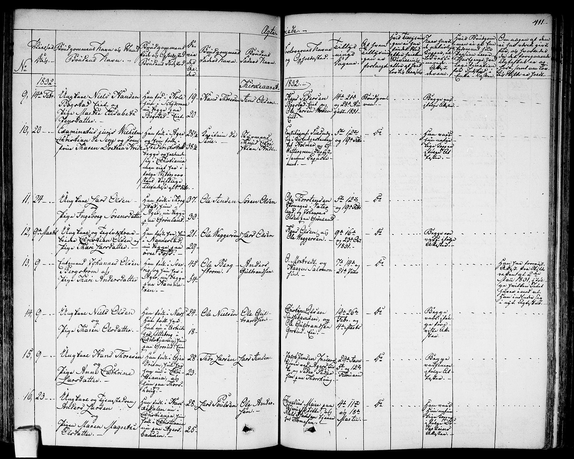 Aker prestekontor kirkebøker, SAO/A-10861/F/L0013: Parish register (official) no. 13, 1828-1837, p. 411
