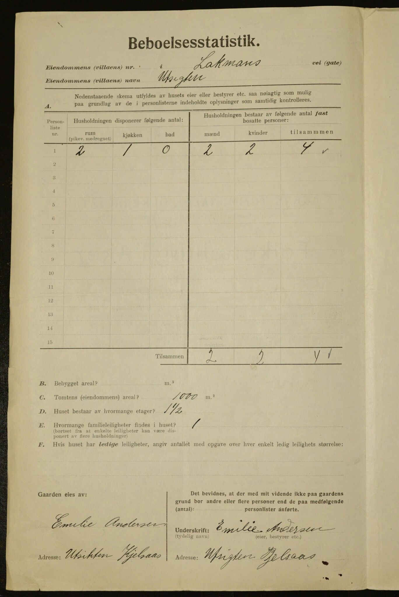 , Municipal Census 1923 for Aker, 1923, p. 15792