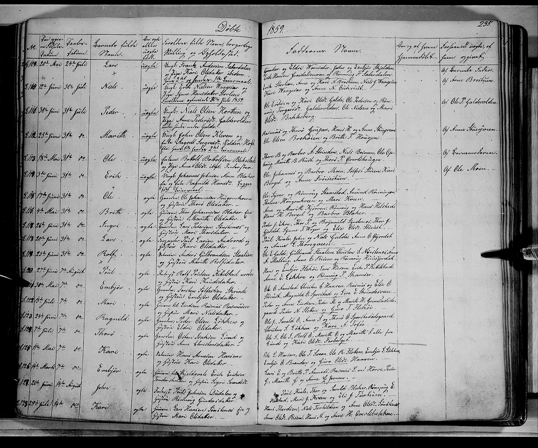 Lom prestekontor, AV/SAH-PREST-070/K/L0006: Parish register (official) no. 6A, 1837-1863, p. 235