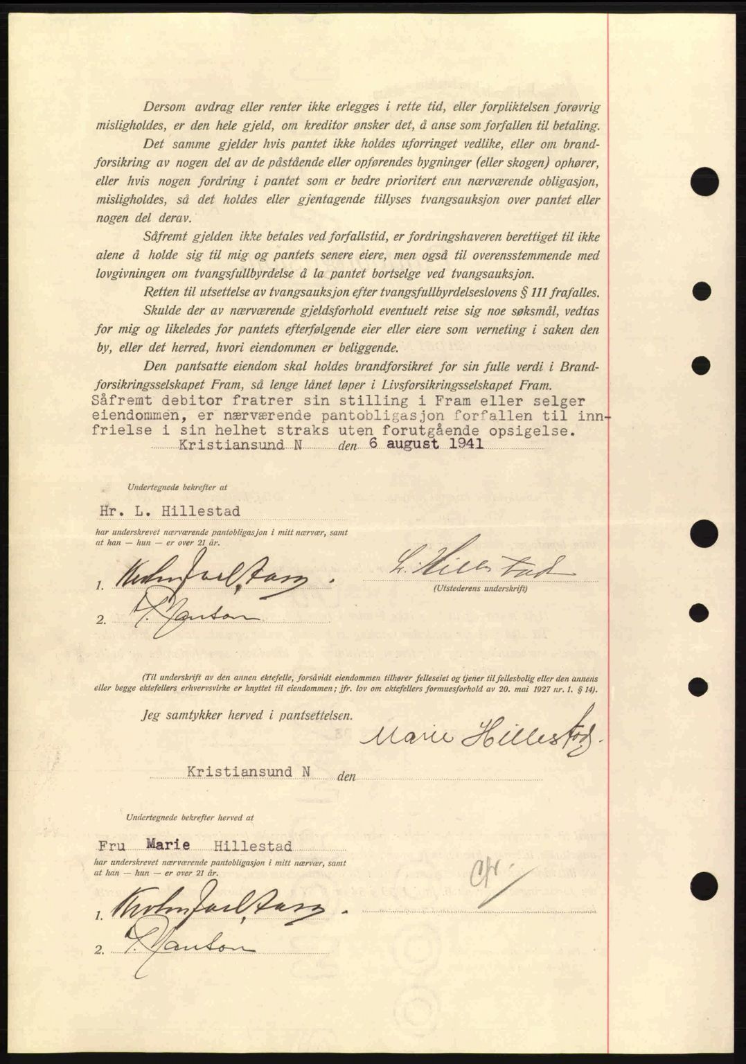 Nordmøre sorenskriveri, AV/SAT-A-4132/1/2/2Ca: Mortgage book no. B88, 1941-1942, Diary no: : 1360/1941