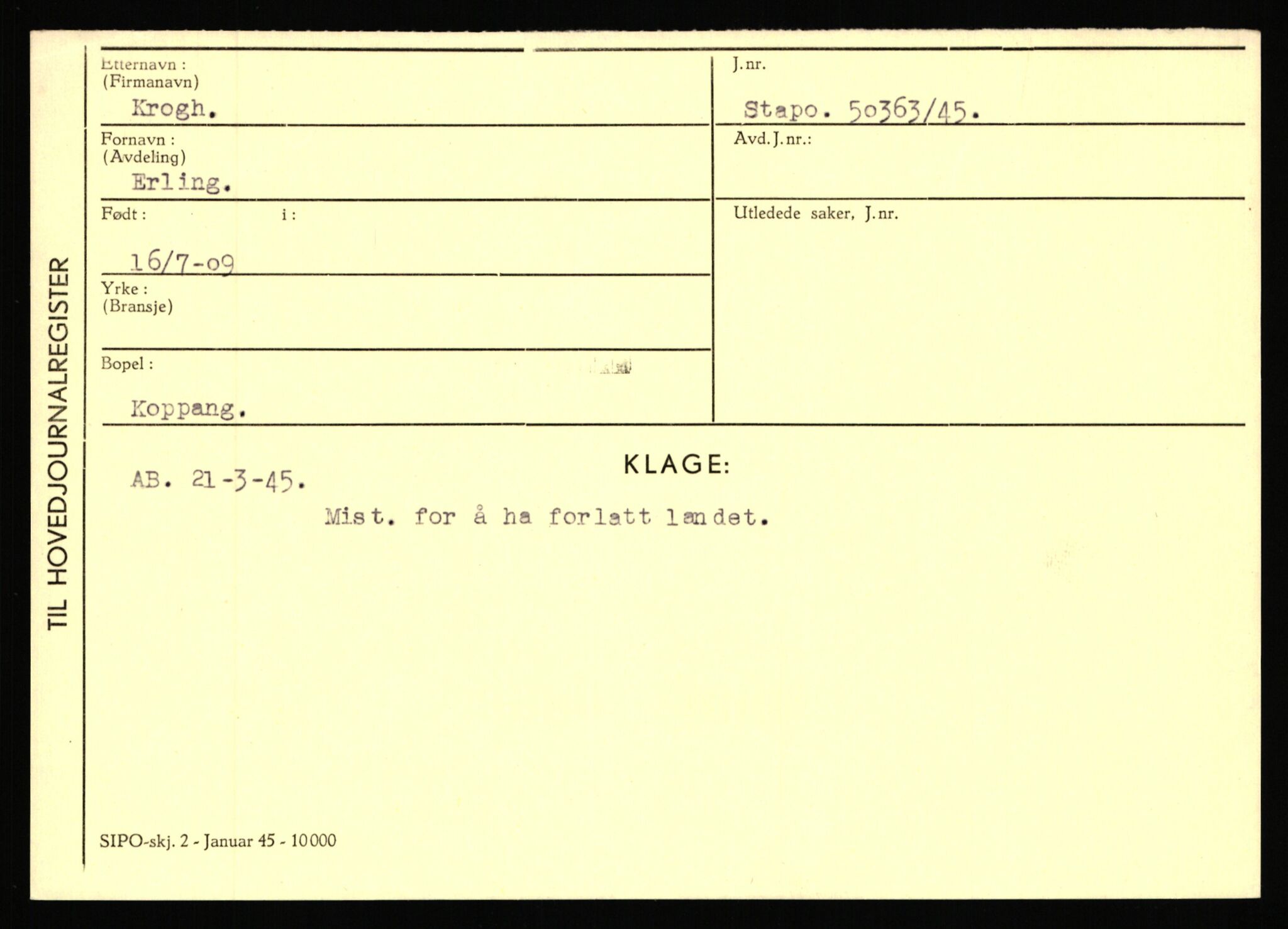 Statspolitiet - Hovedkontoret / Osloavdelingen, AV/RA-S-1329/C/Ca/L0009: Knutsen - Limstrand, 1943-1945, p. 1837