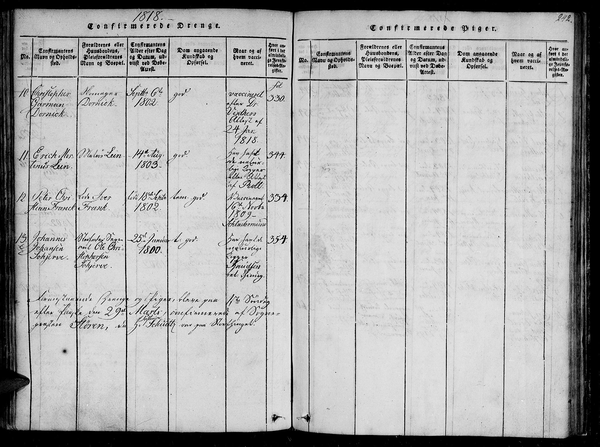 Ministerialprotokoller, klokkerbøker og fødselsregistre - Sør-Trøndelag, SAT/A-1456/602/L0107: Parish register (official) no. 602A05, 1815-1821, p. 242