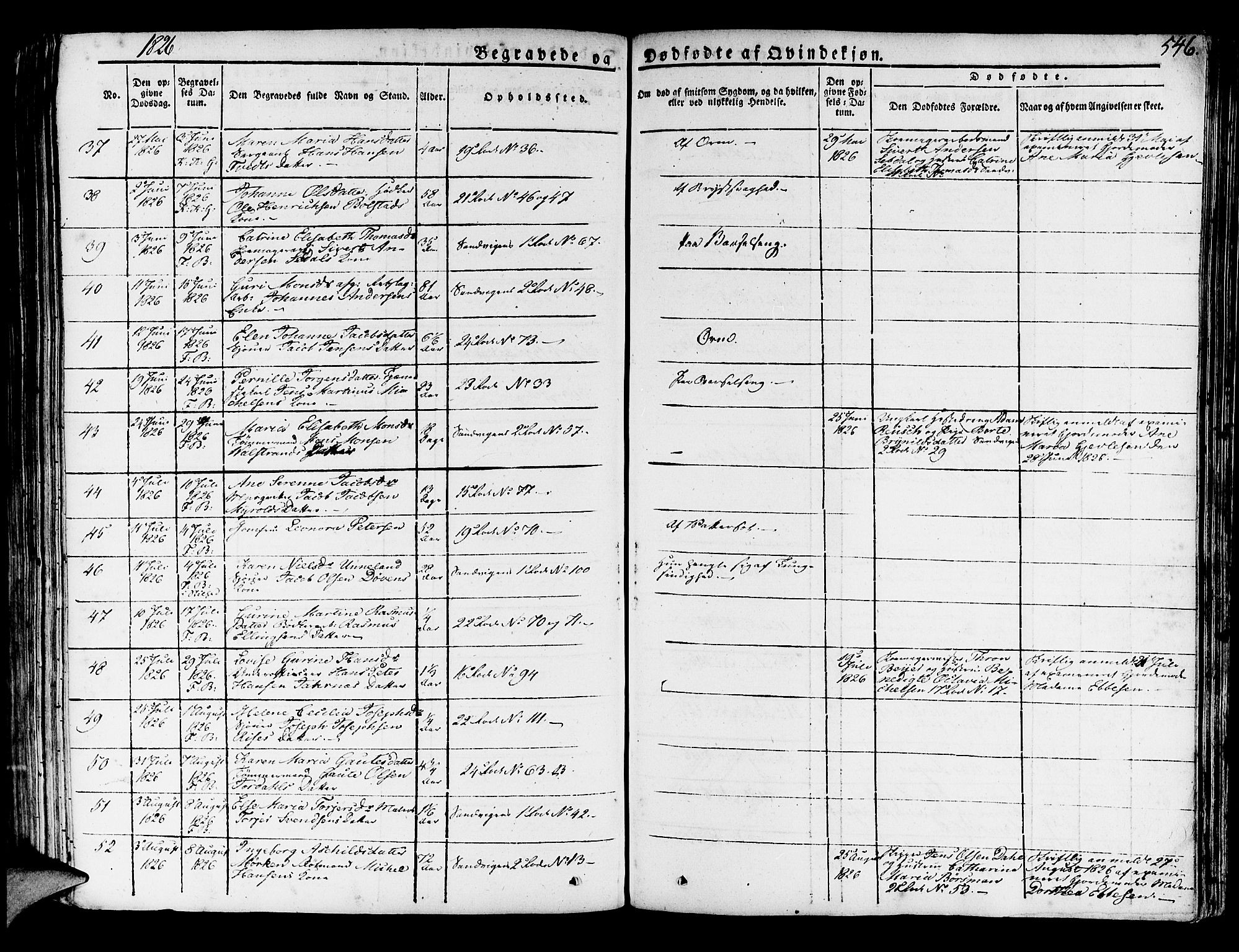 Korskirken sokneprestembete, AV/SAB-A-76101/H/Haa/L0014: Parish register (official) no. A 14, 1823-1835, p. 546