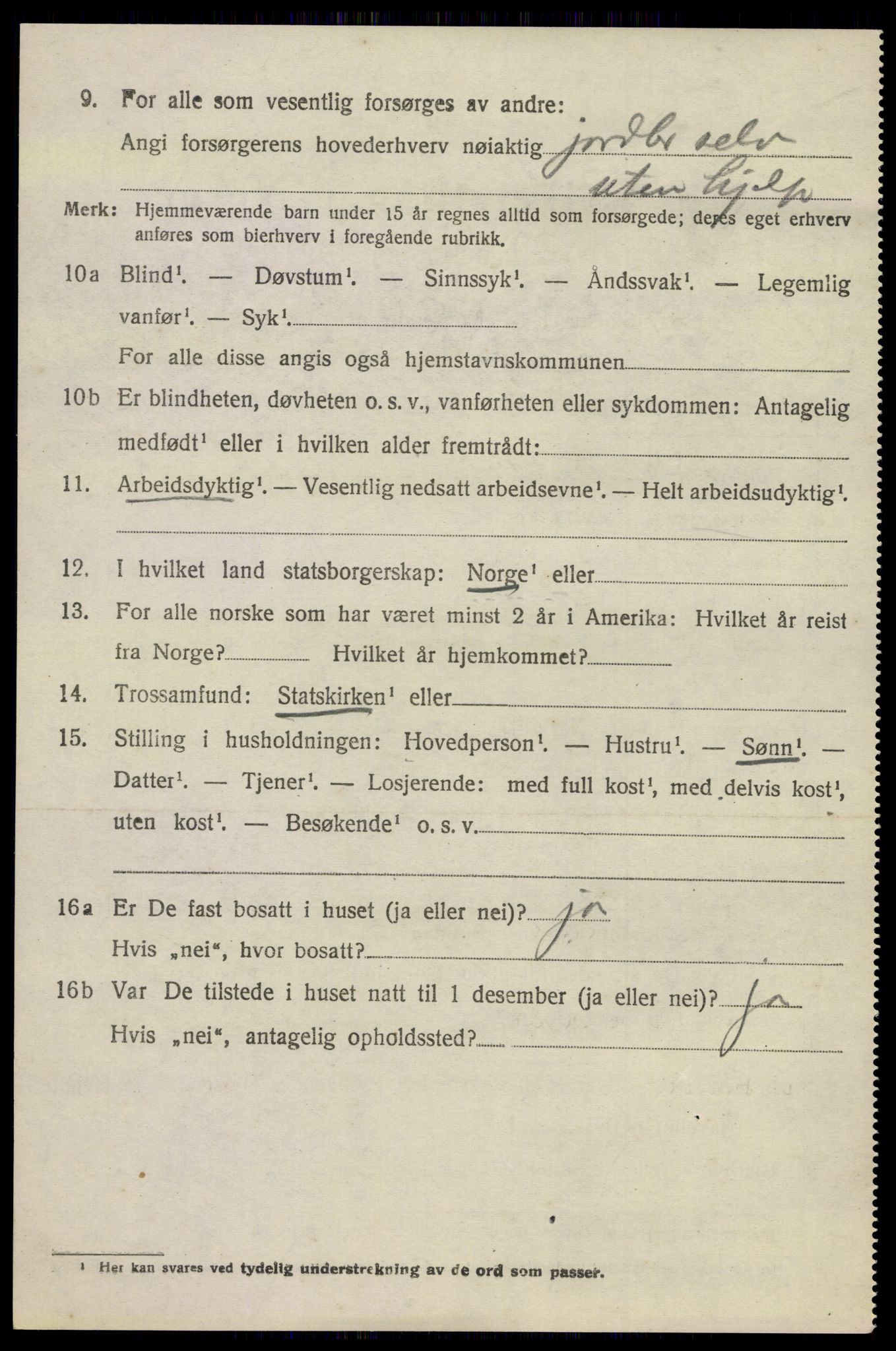 SAKO, 1920 census for Hedrum, 1920, p. 9864