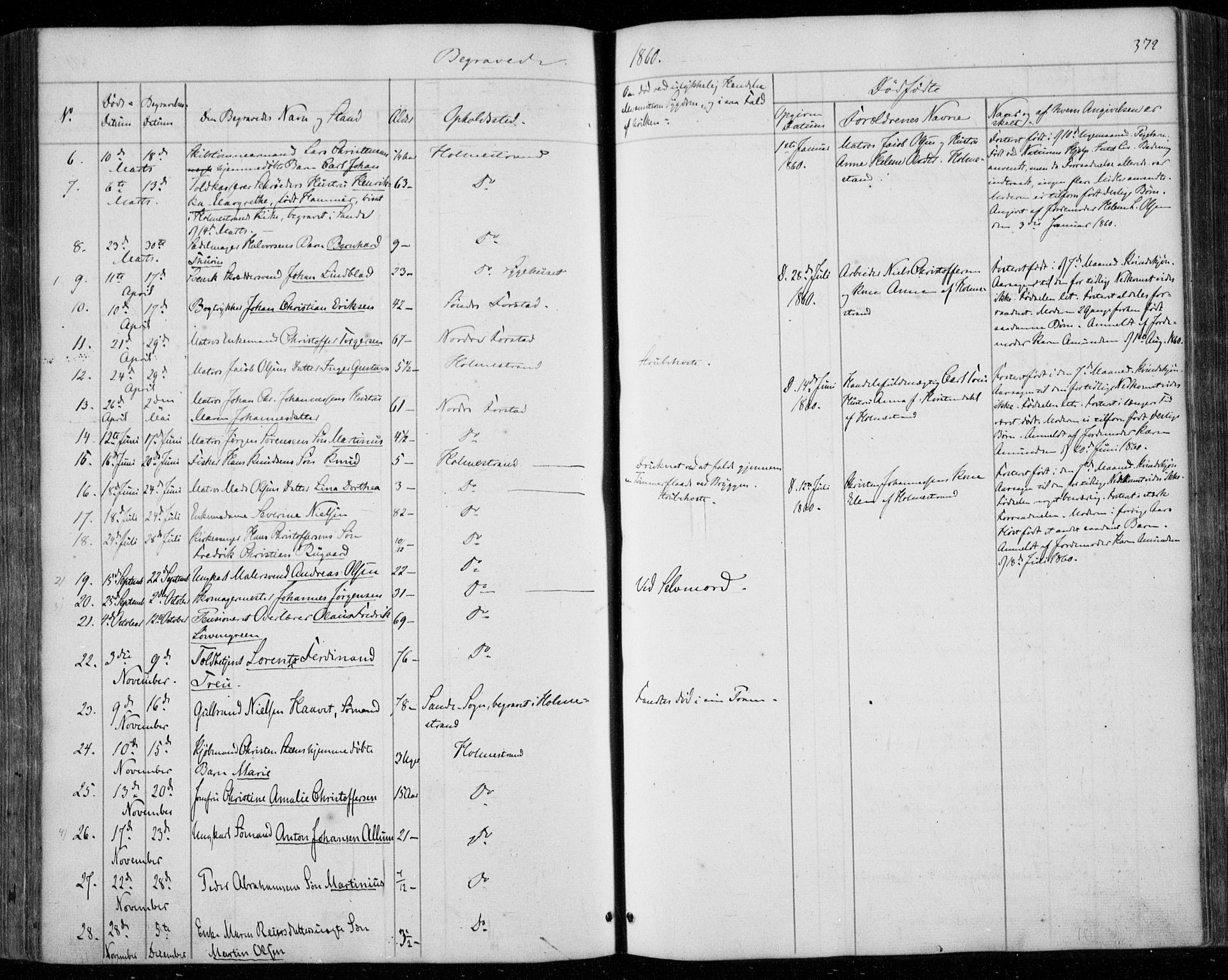 Holmestrand kirkebøker, AV/SAKO-A-346/F/Fa/L0002: Parish register (official) no. 2, 1840-1866, p. 372