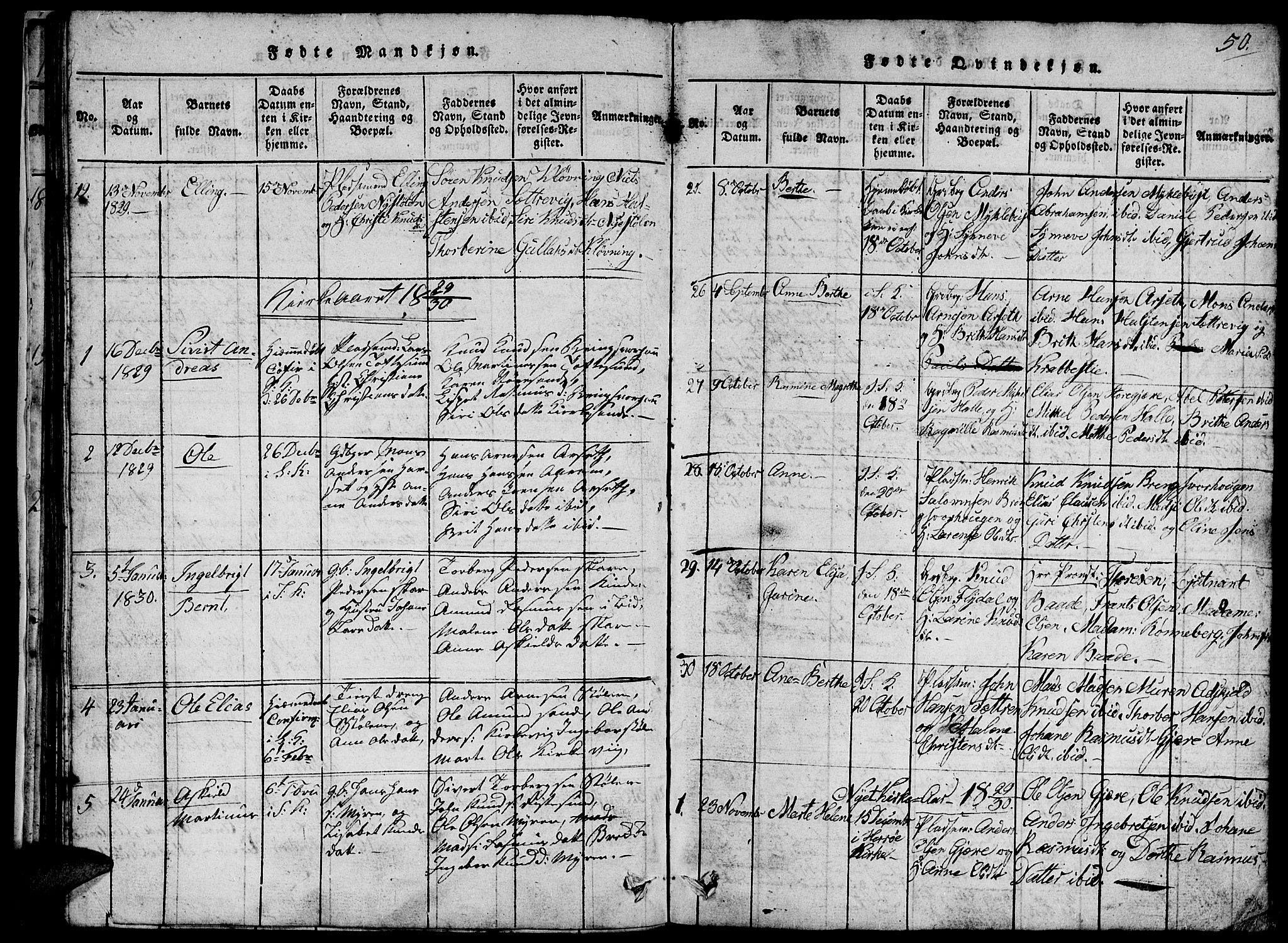 Ministerialprotokoller, klokkerbøker og fødselsregistre - Møre og Romsdal, AV/SAT-A-1454/503/L0046: Parish register (copy) no. 503C01, 1816-1842, p. 50